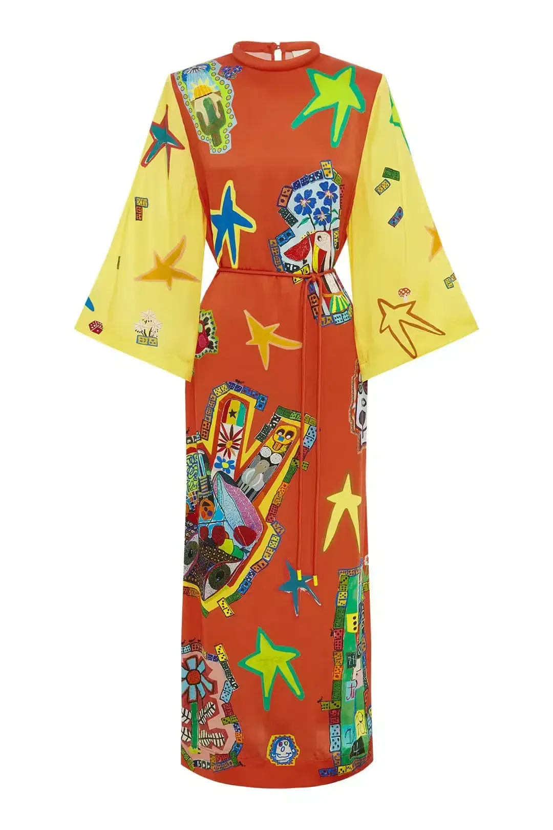 Alemais Players Midi Dress Multi Size 10 - Image 4