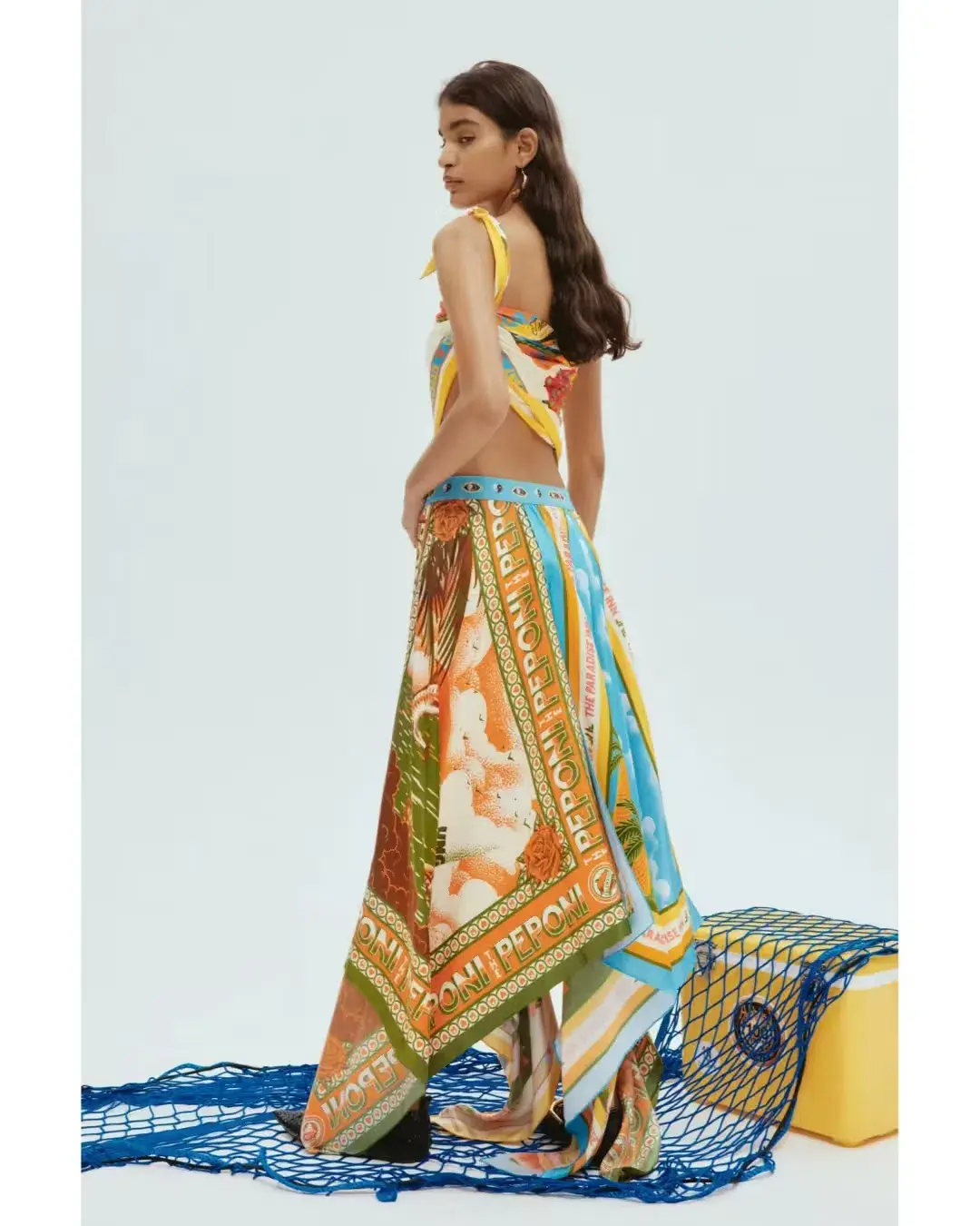 Alemais Paradiso Scarf Skirt Multi Size 8 - Image 3