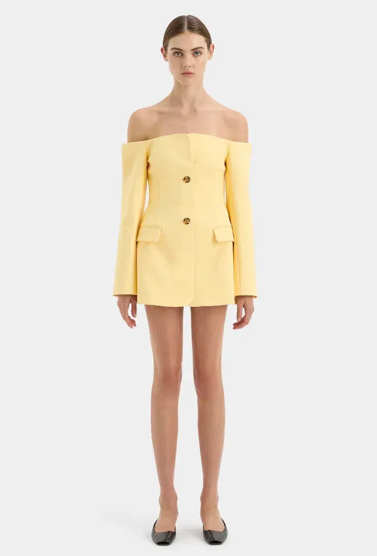 Sir the Label Sandrine Tailored Mini in Limone Size 8  - Image 2