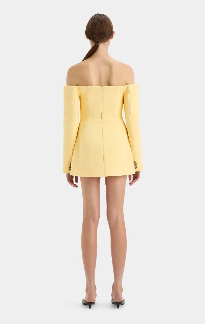 Sir the Label Sandrine Tailored Mini in Limone Size 8  - Image 4