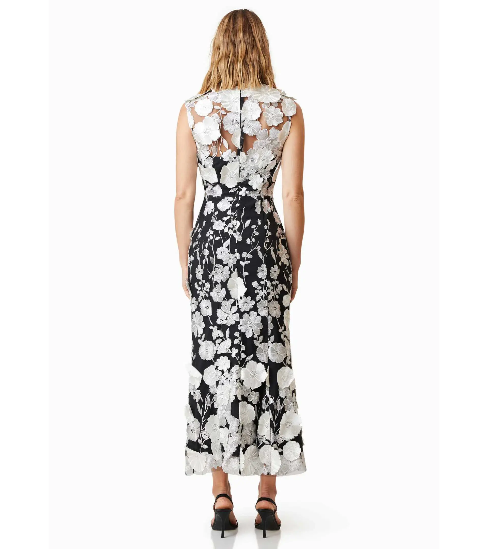 Elliatt Selene Cocktail Dress Black/White Size 8 - Image 3