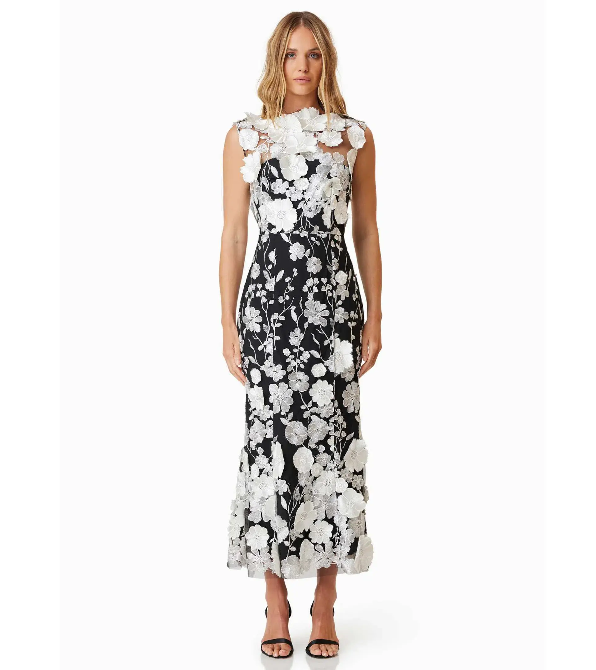 Elliatt Selene Cocktail Dress Black/White Size 8 - Image 1