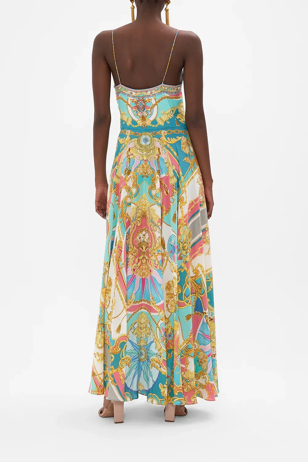 Camilla Sail Away with Me Tie Front Dress Multi Size XS/Au 6 for rent on The Volte - main image