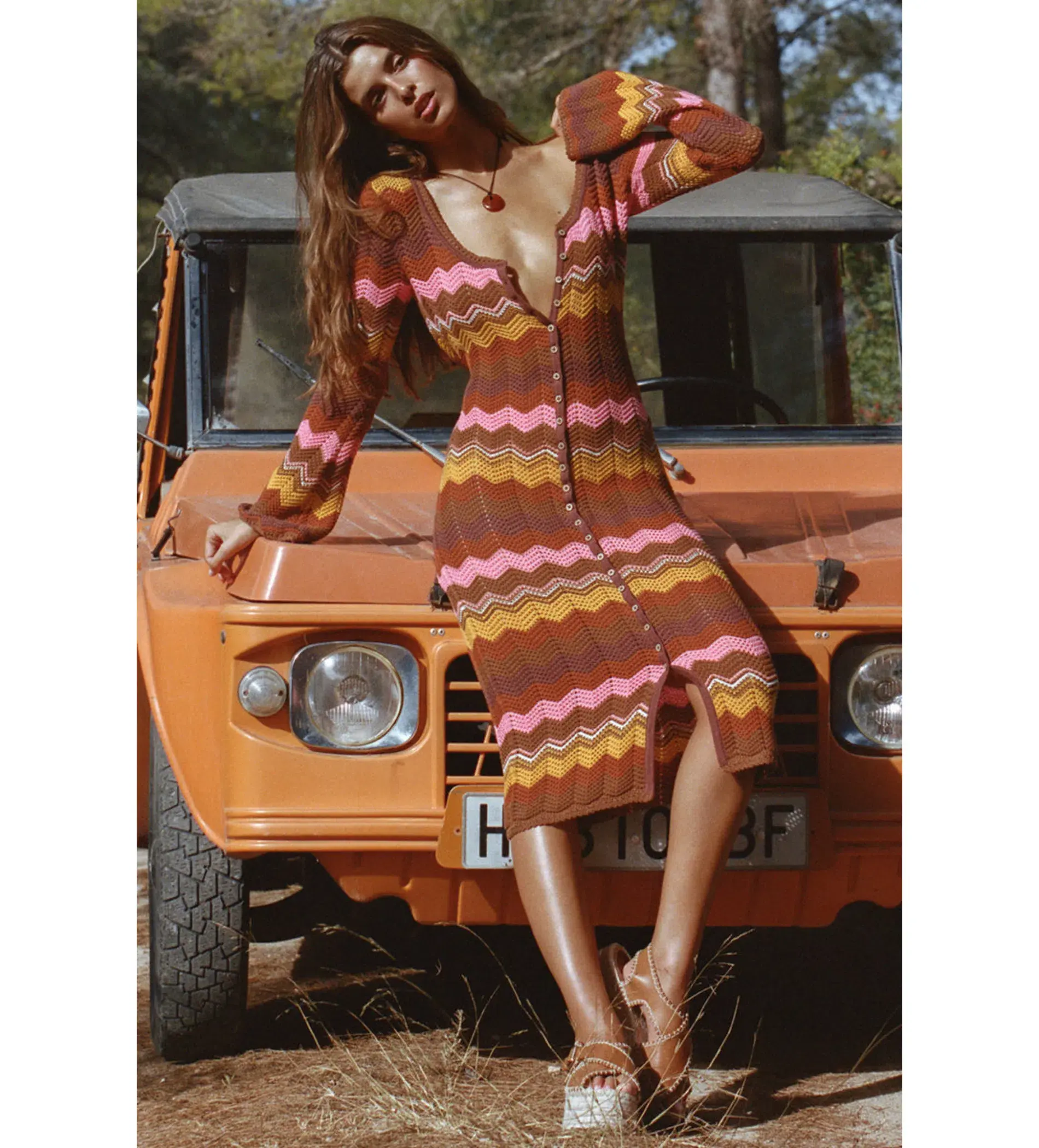 Spell Ziggy Crochet Midi Dress Multi Size XS/Au 8  - Image 3