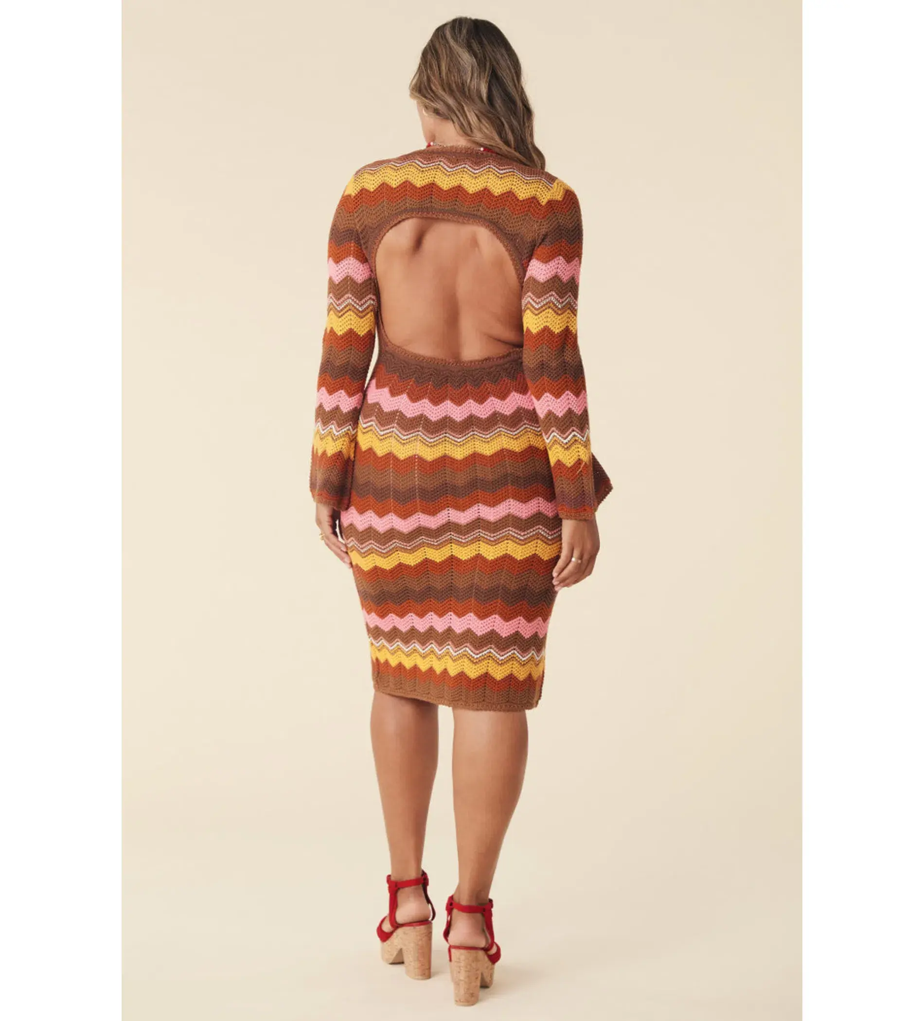 Spell Ziggy Crochet Midi Dress Multi Size XS/Au 8  - Image 2