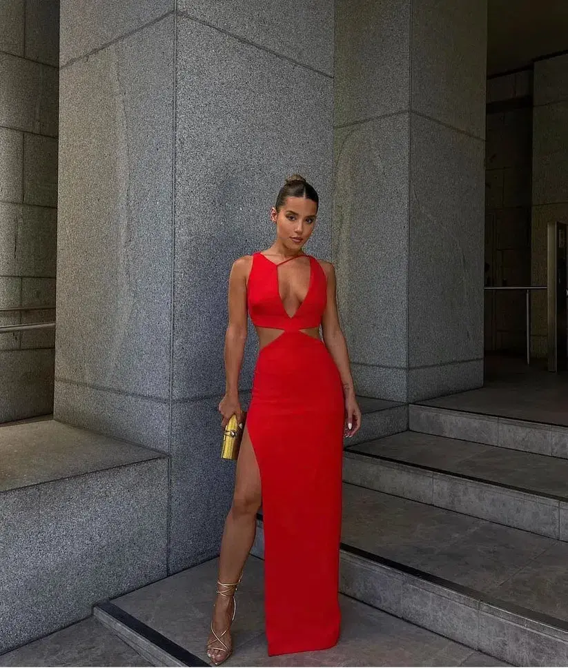 Effie Kats Eniko Gown Red Size S / AU 8 - Image 1
