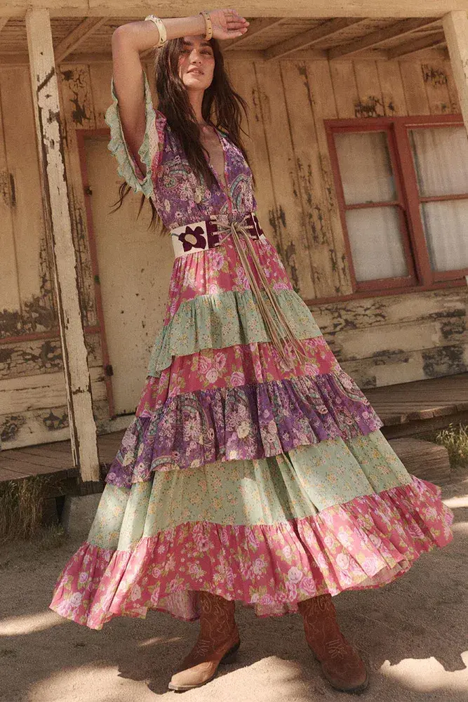 Spell Melody Ra-Ra Gown Multi Size S/Au 8  - Image 1