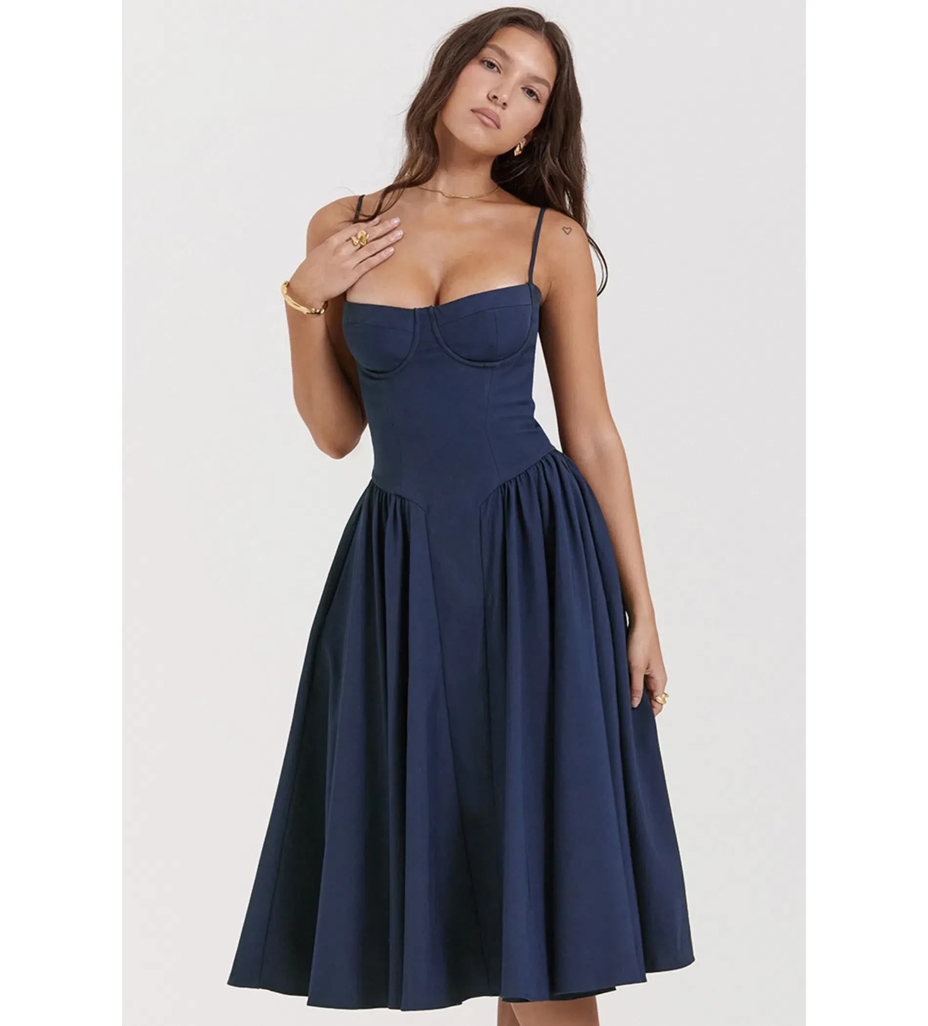 House Of CB Samaria Dress Navy Size S/Au 8 - Image 3