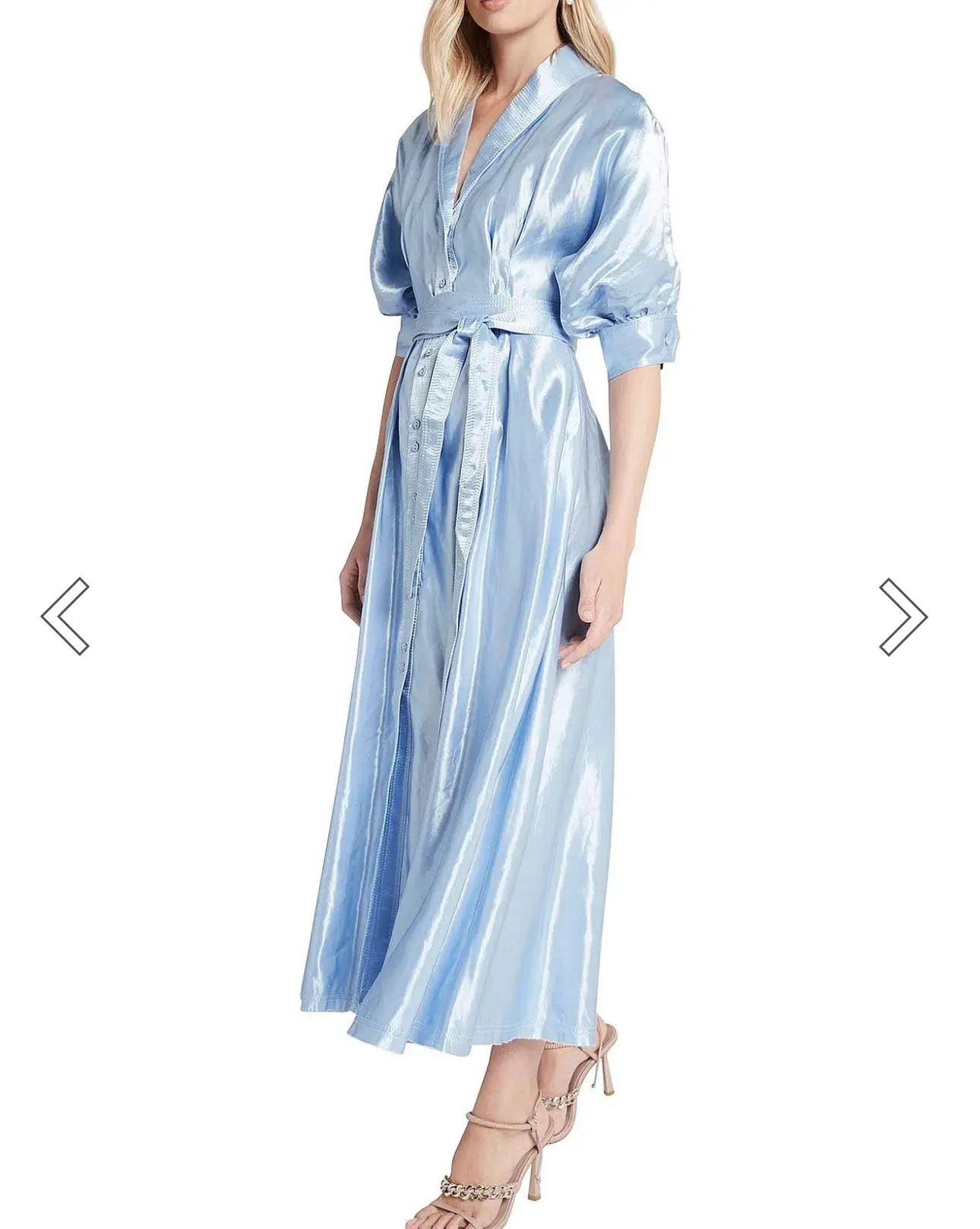 AJE Cosmos Hudson Midi Dress - SHINY SKY BLUE SIZE 14 - Image 8