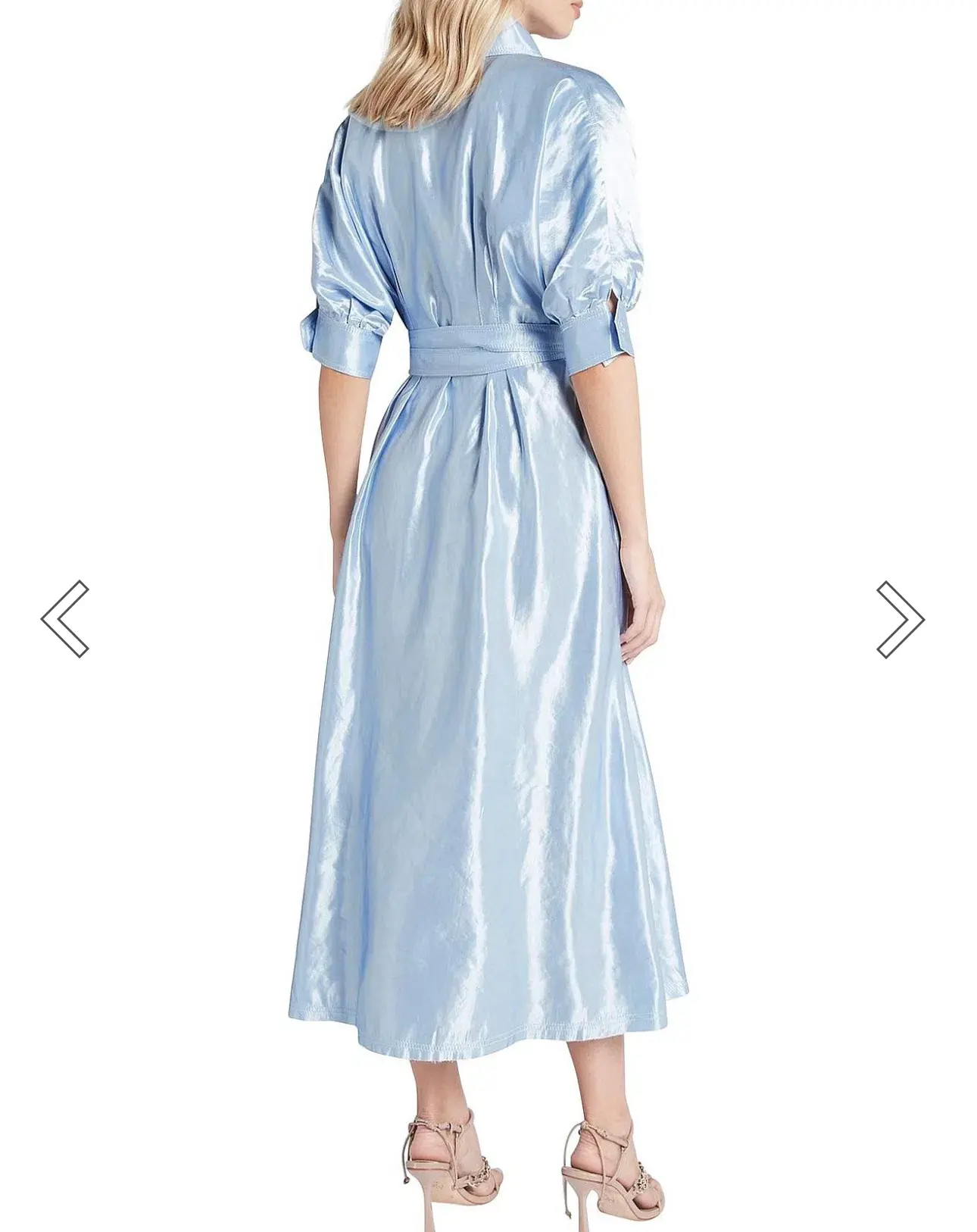 AJE Cosmos Hudson Midi Dress - SHINY SKY BLUE SIZE 14 - Image 7