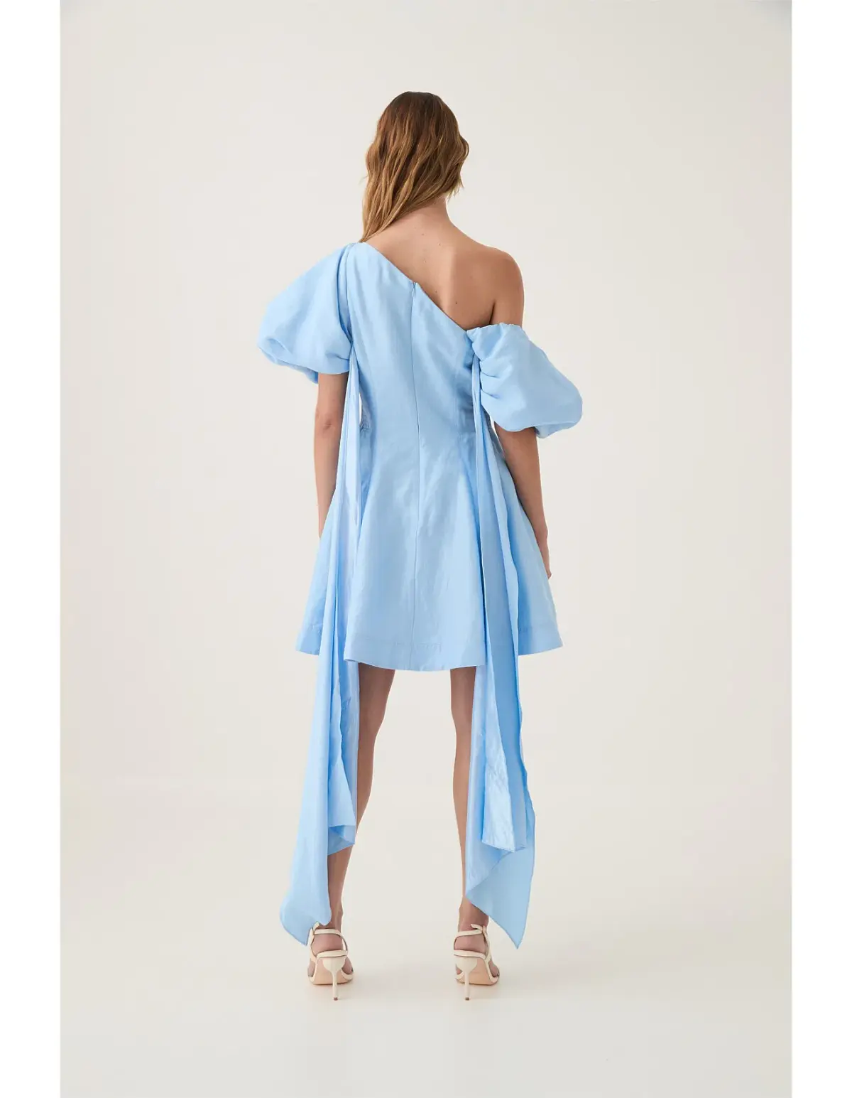 Aje Arista Tulip Sleeve Mini Dress Powder Blue Size 14  - Image 2