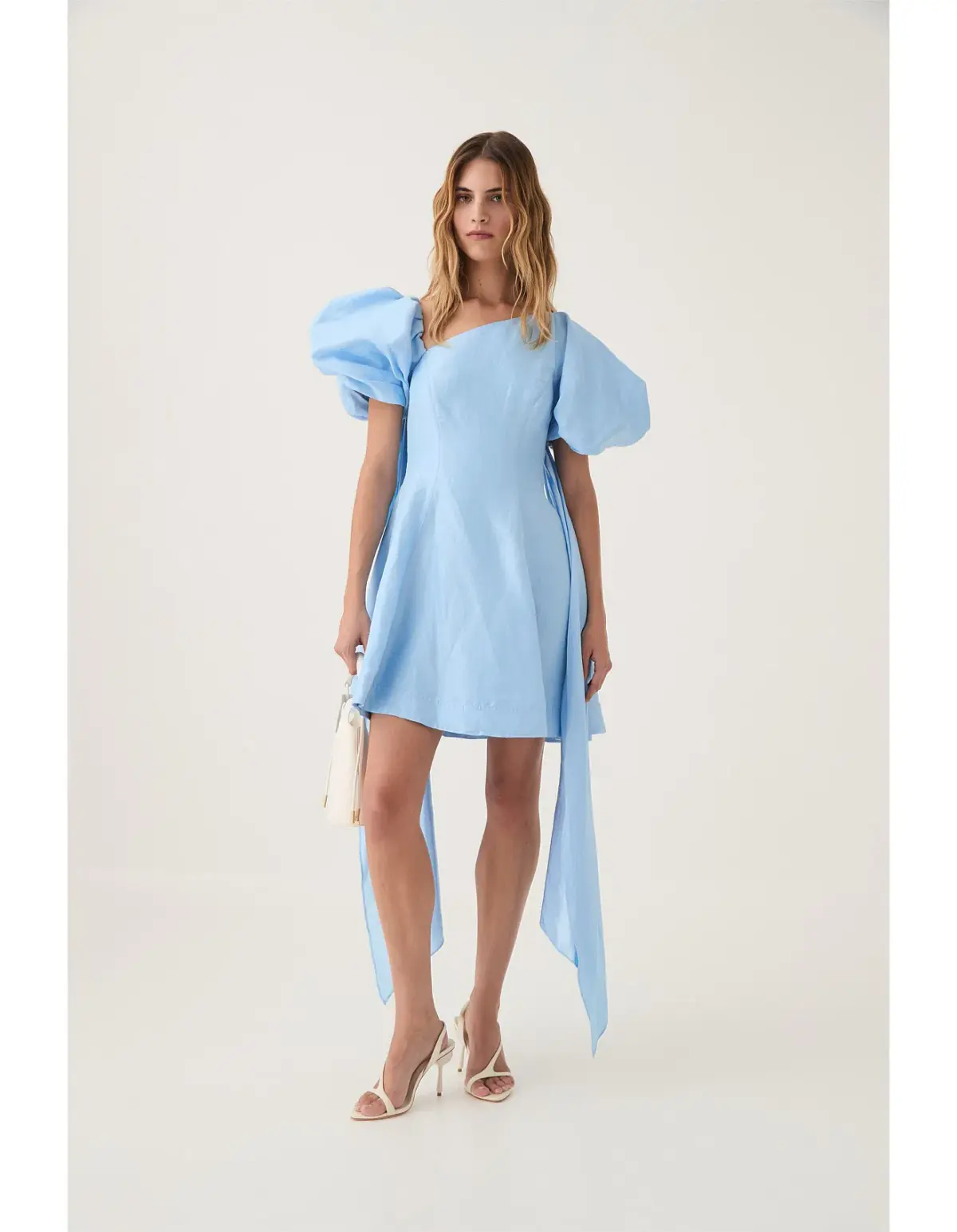 Aje Arista Tulip Sleeve Mini Dress Powder Blue Size 14  - Image 1