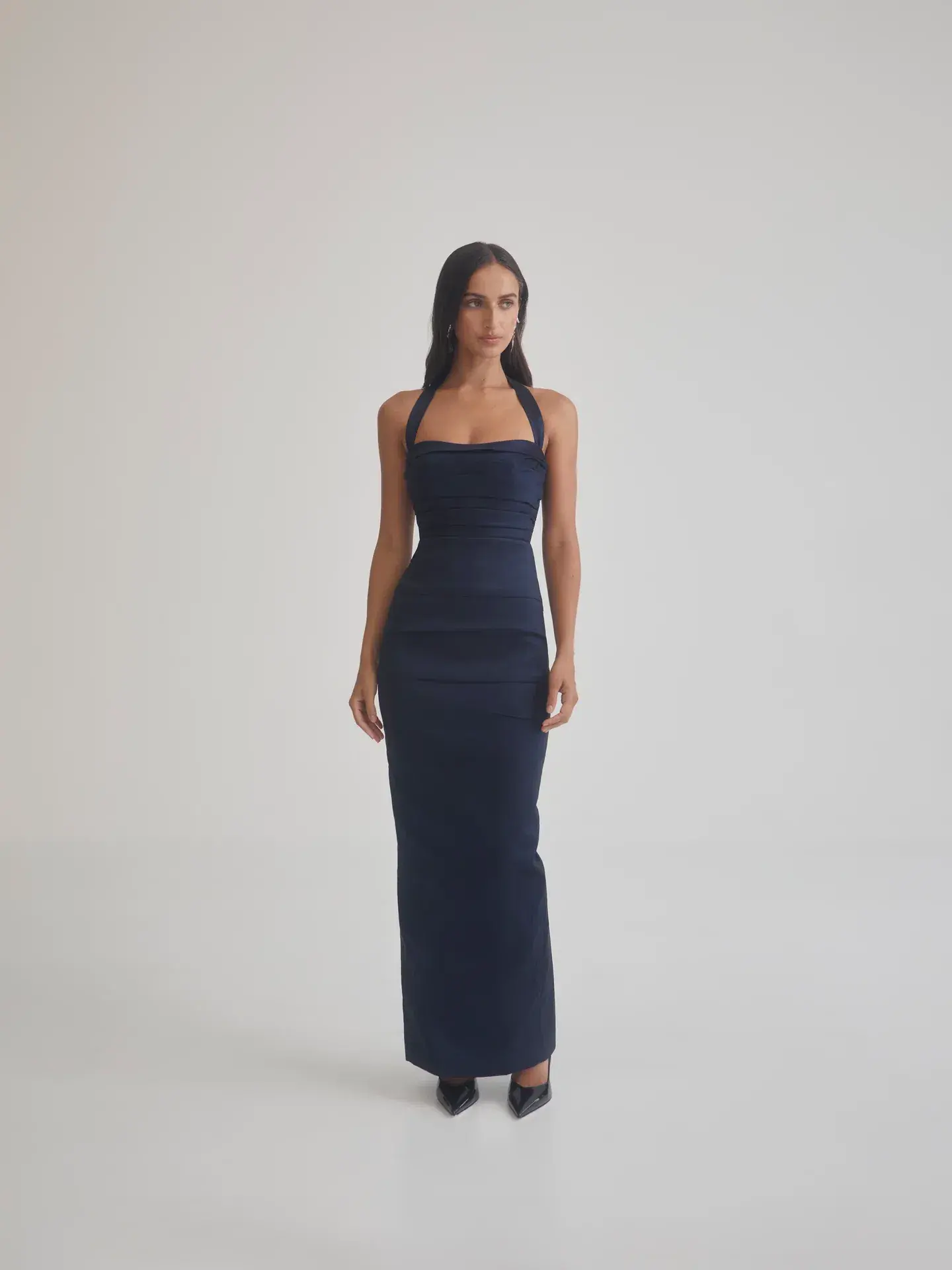 Sheike Carrie Gown Strapless Dress Navy Blue Size AU 8 - Image 1