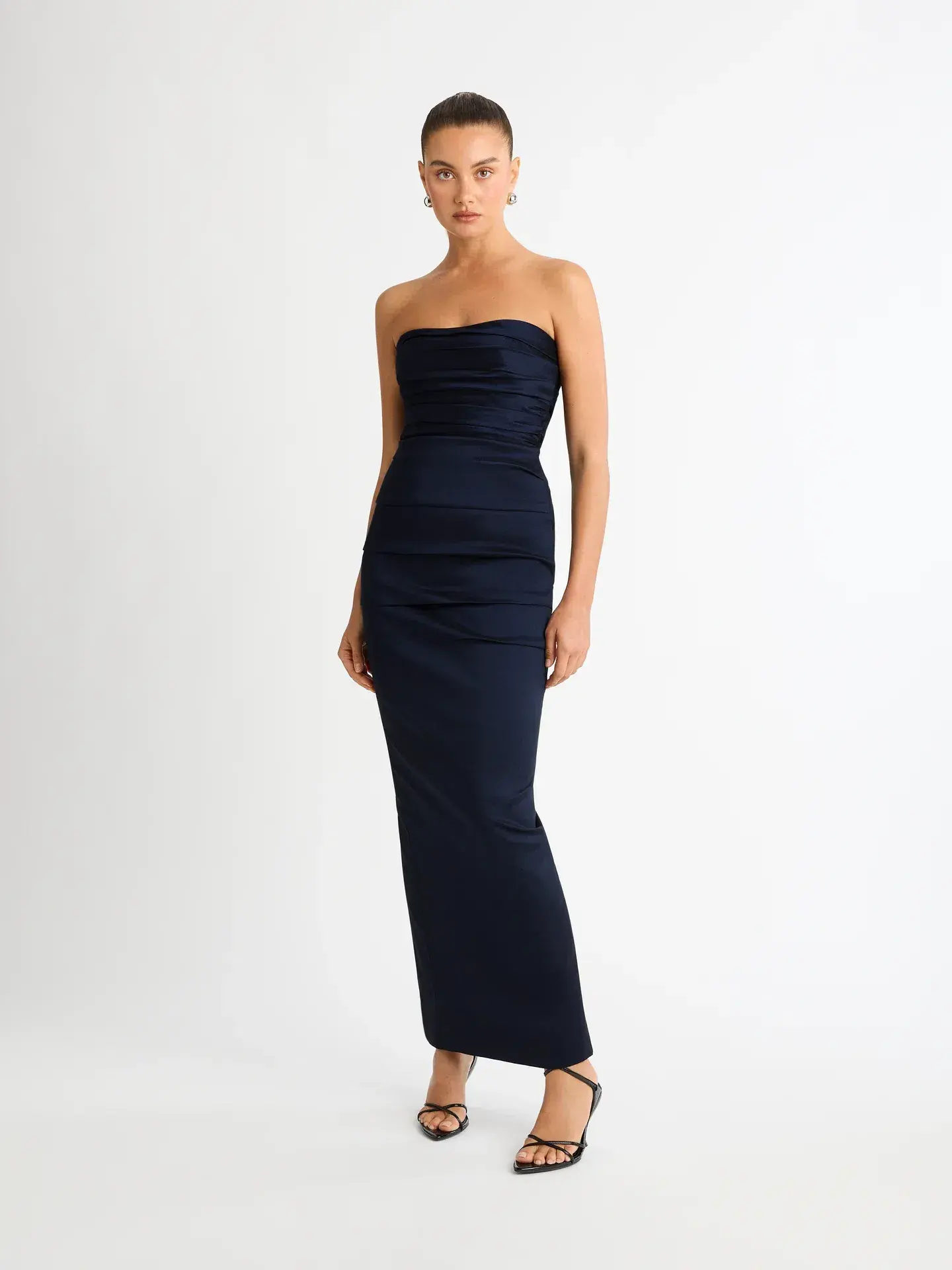 Sheike Carrie Gown Strapless Dress Navy Blue Size AU 8 - Image 5