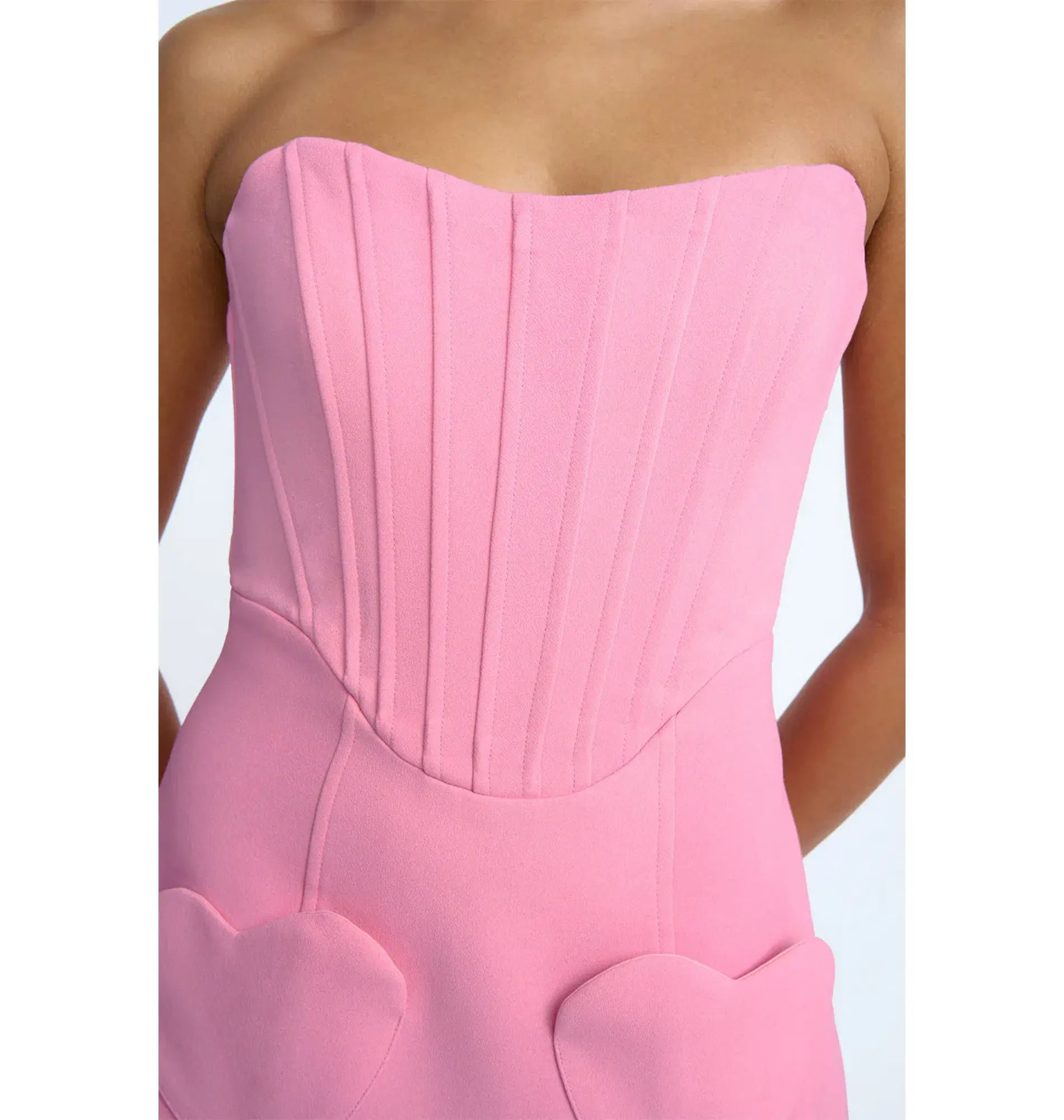 By Johnny Celeste Corset Heart Mini Dress Pink Size AU 10 - Image 3