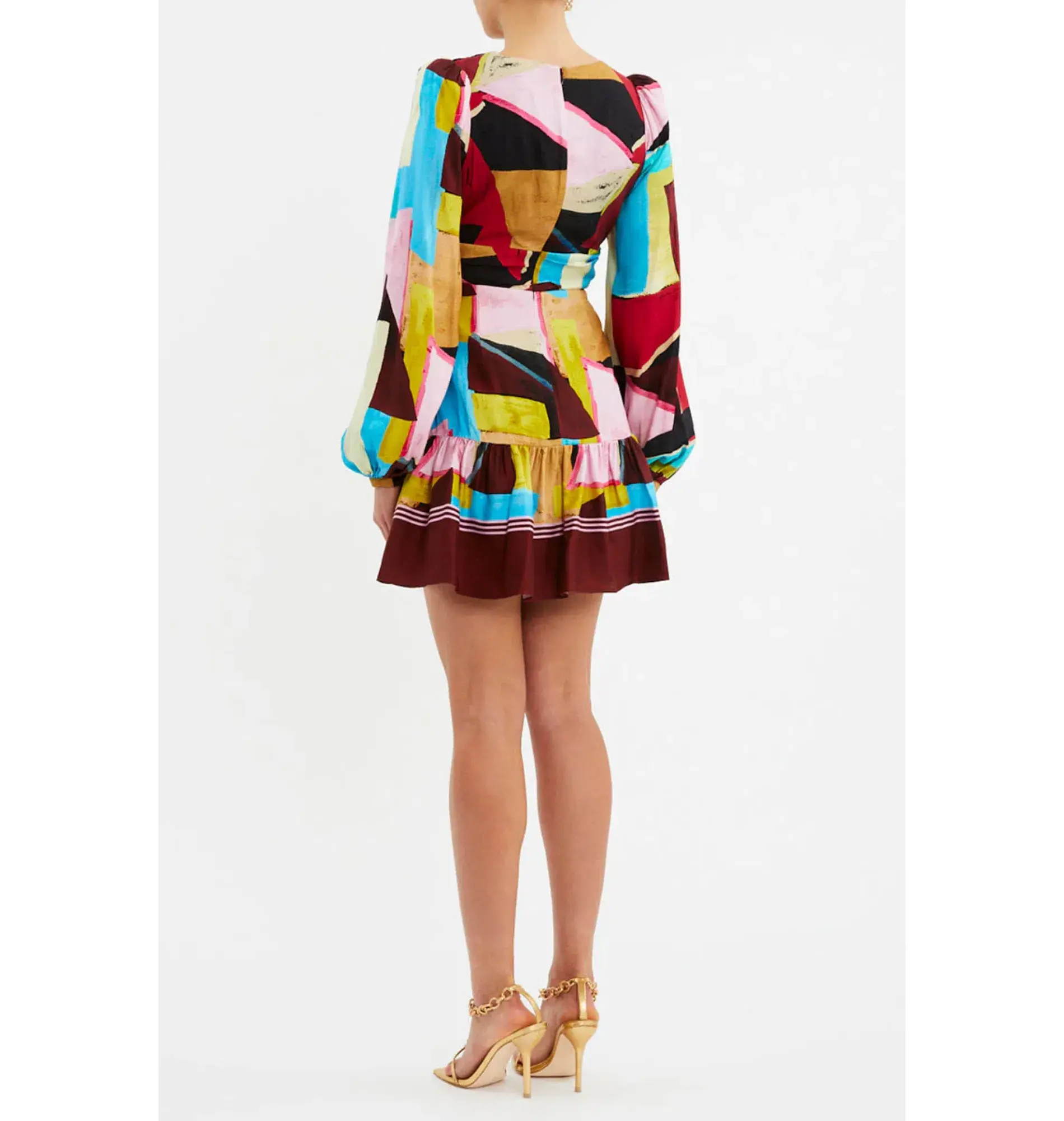 Rebecca Vallance Bastille Mini Dress Multi Size AU 12  - Image 3