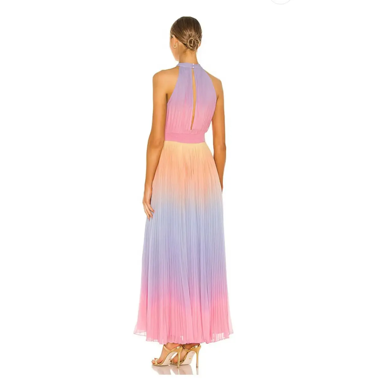 Rococo Sand Emi Halter Neck Maxi Dress in Multi Size AU 10 - Image 2