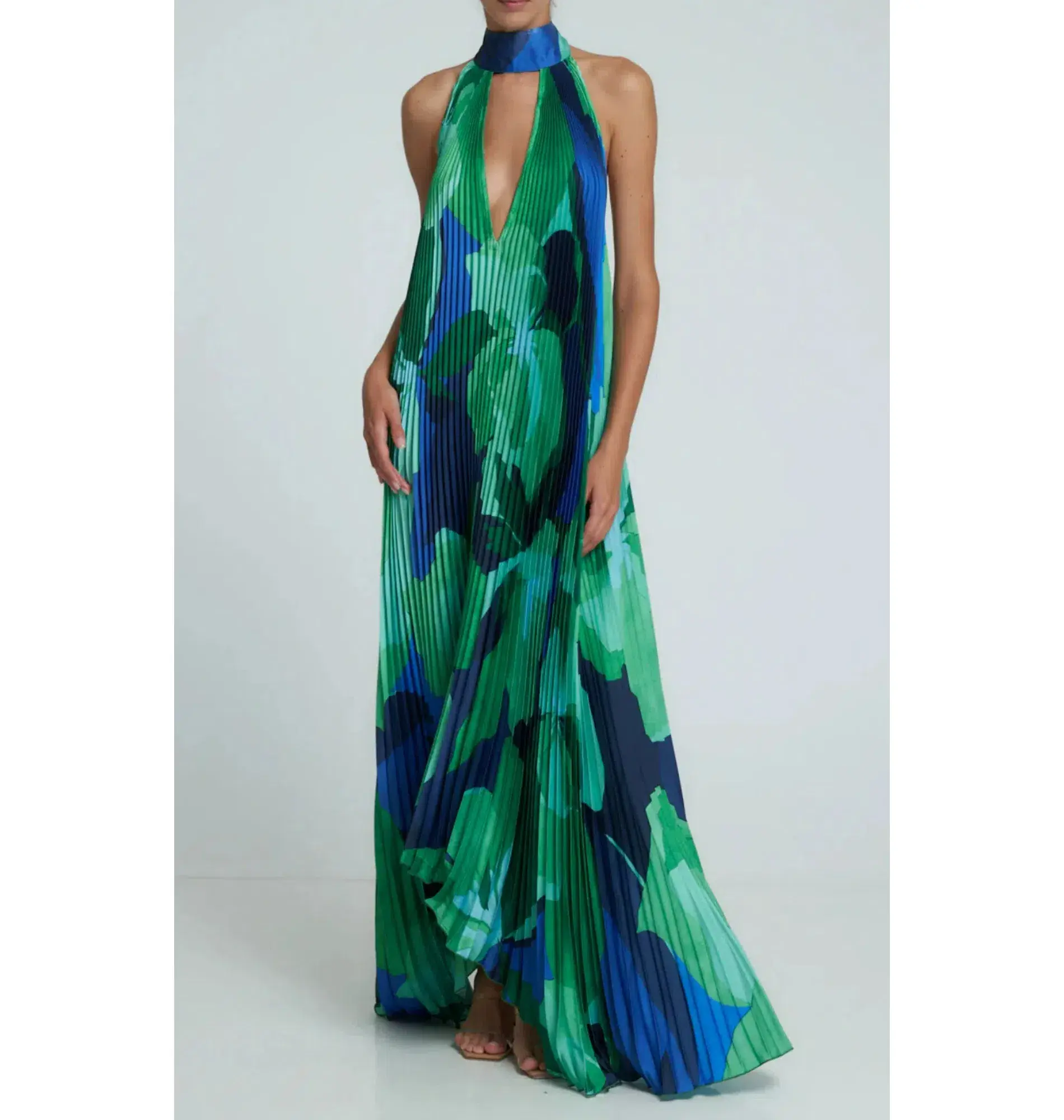 L’idee Opera Gown Capri Green Size AU 8 - Image 1