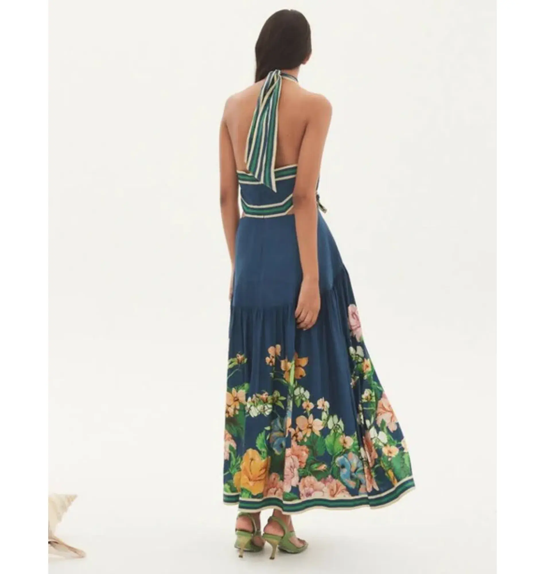 Alemais Lyla Halter Midi Dress Royal Blue Size AU 4 - Image 2