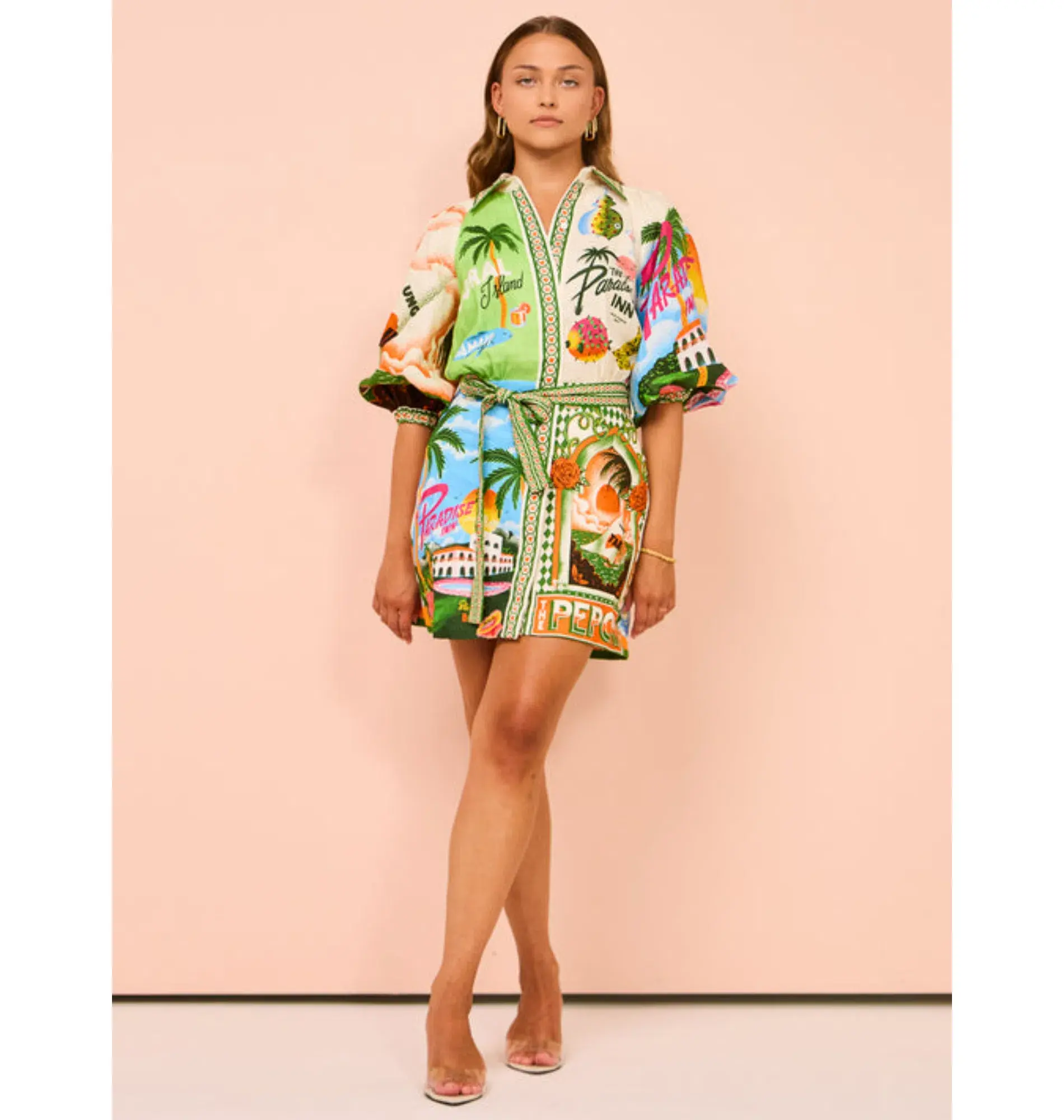 Alemais Paradiso Mini Dress Multi Size AU 14 - Image 1