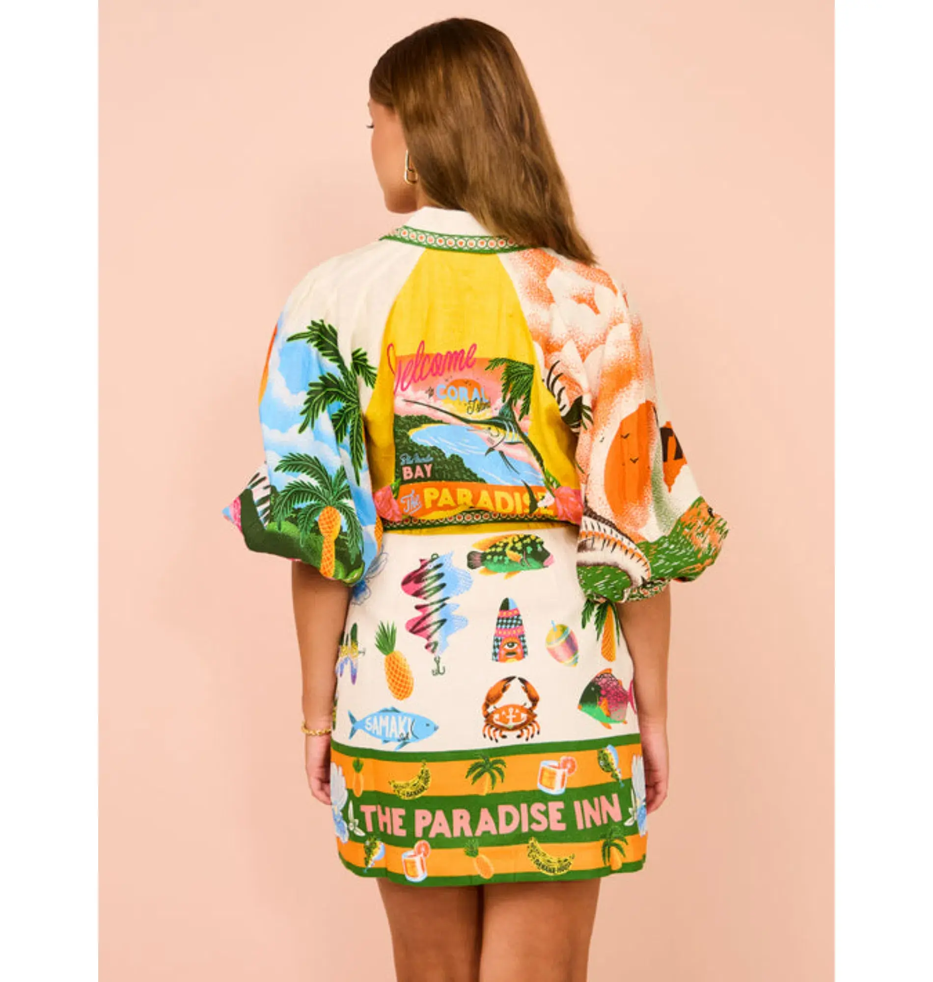 Alemais Paradiso Mini Dress Multi Size AU 14 - Image 3