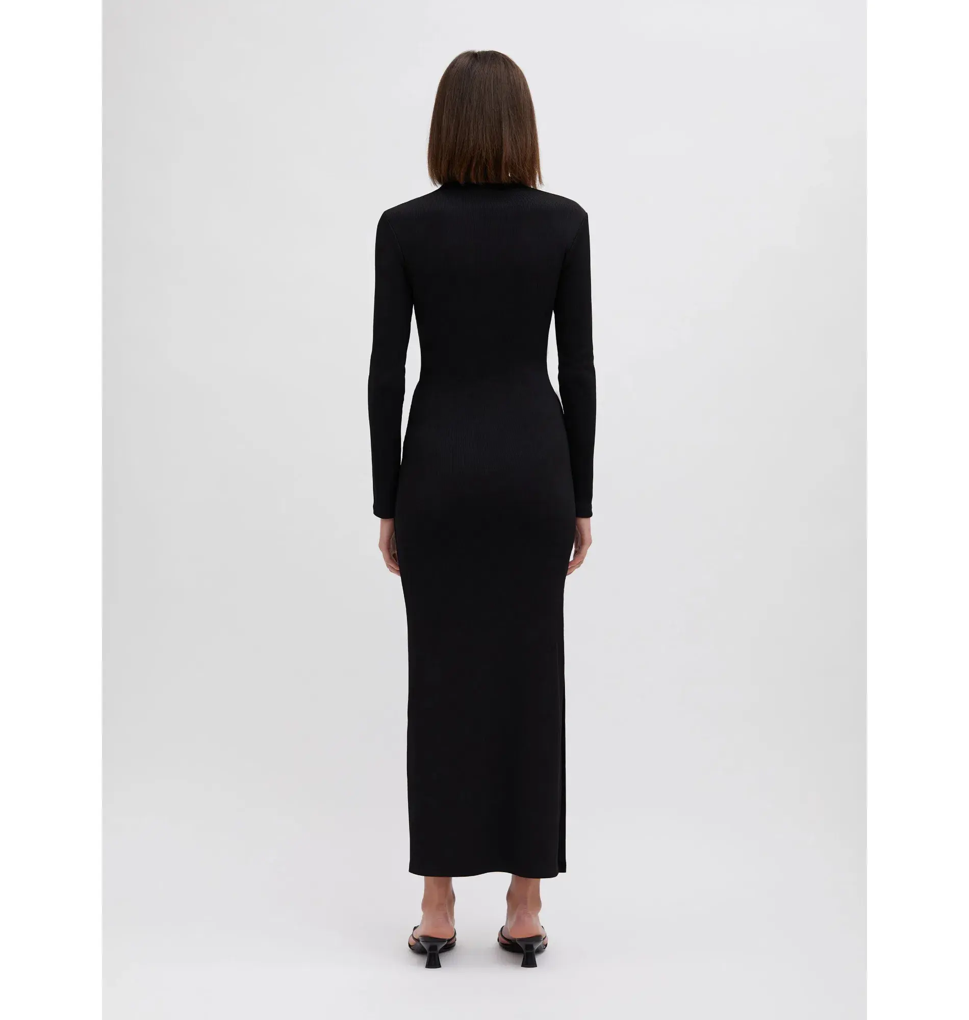 Christopher Esber Looped Moonstone Long Sleeve Dress Black Size AU 10 - Image 4