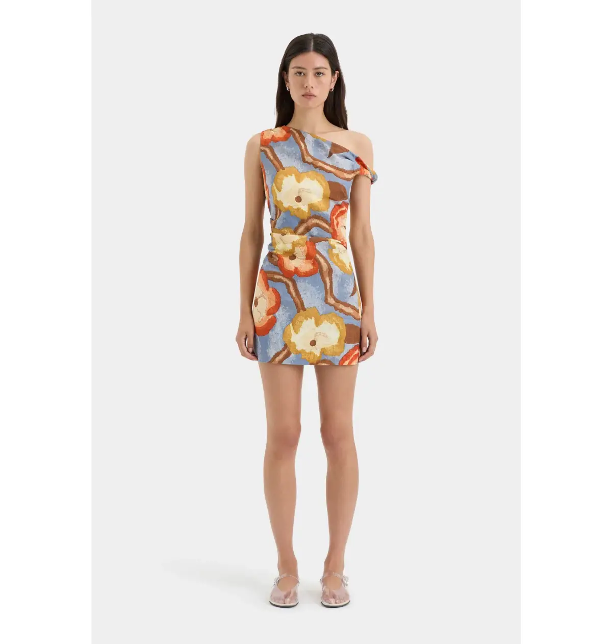 Sir The Label  Avery Twist Mini Dress Camellia Print Size 2 / AU 10 - Image 1