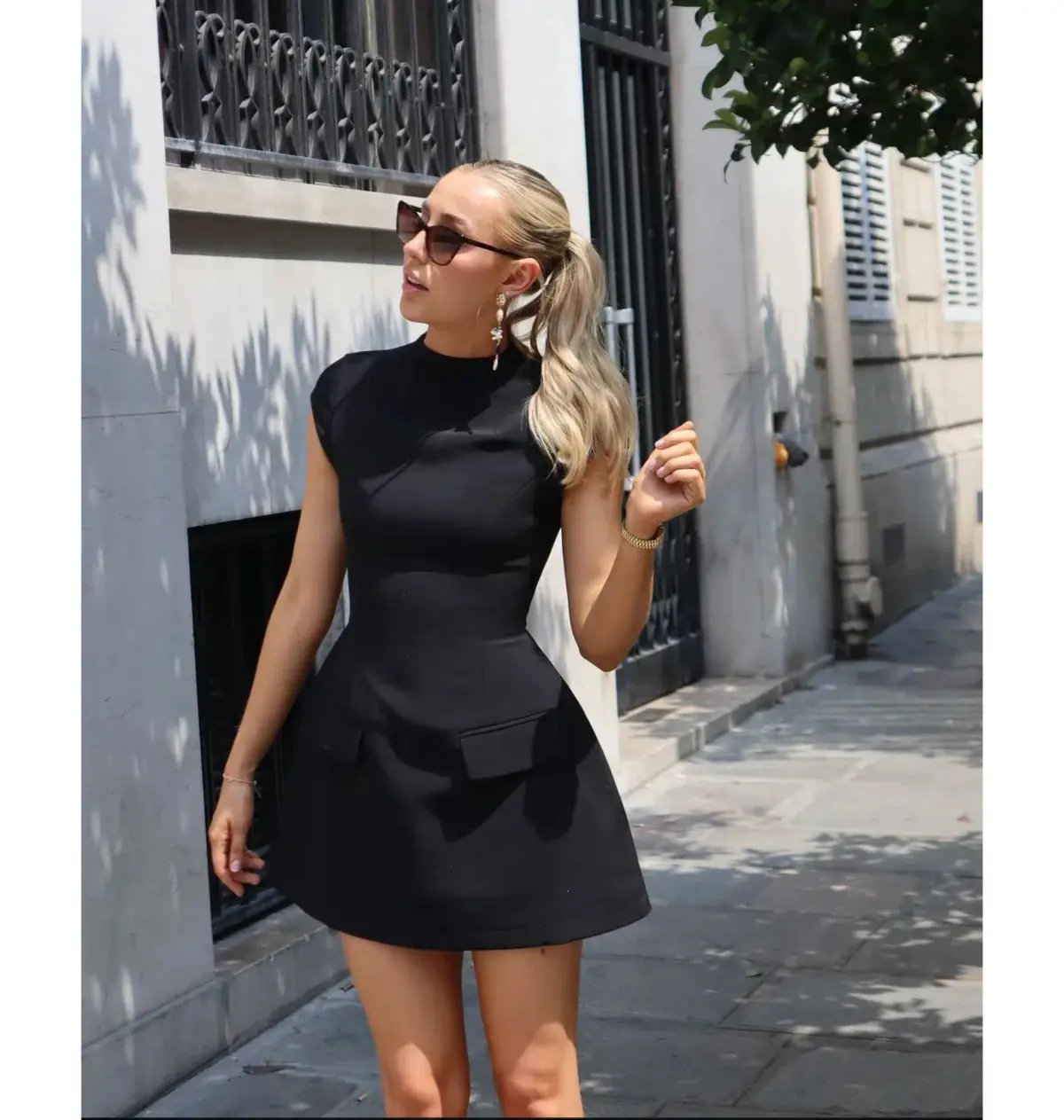 Odd Muse The Ultimate Muse Cap Sleeve Mini Dress Black Size AU 6 - Image 4