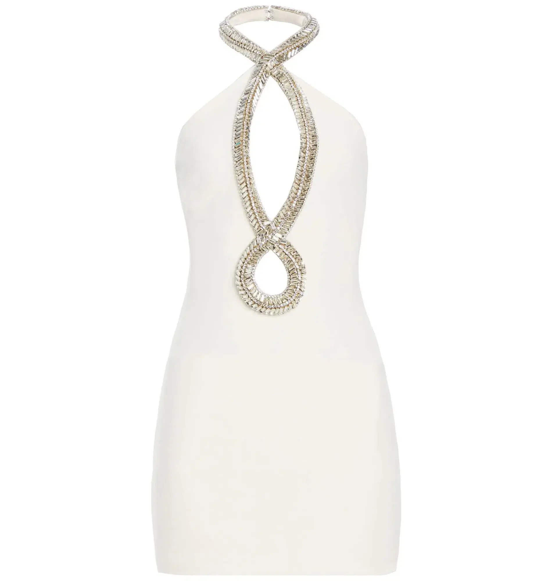 Retrofete Wynn Crystal Embellishments Mini Dress White Size Small / AU 8 - Image 4