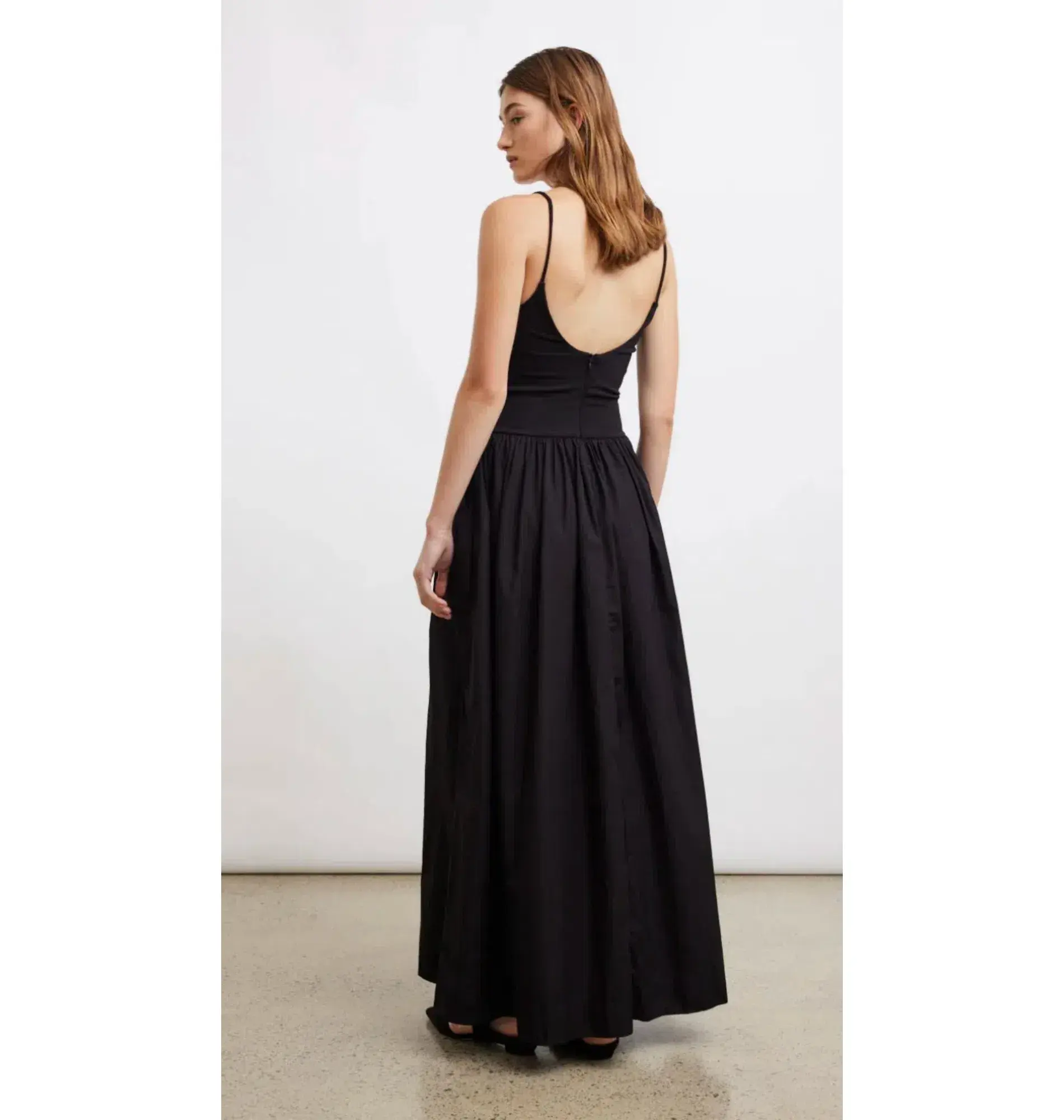Esse Studios Tri Knit Cotton Dress Black Size AU 8 - Image 3
