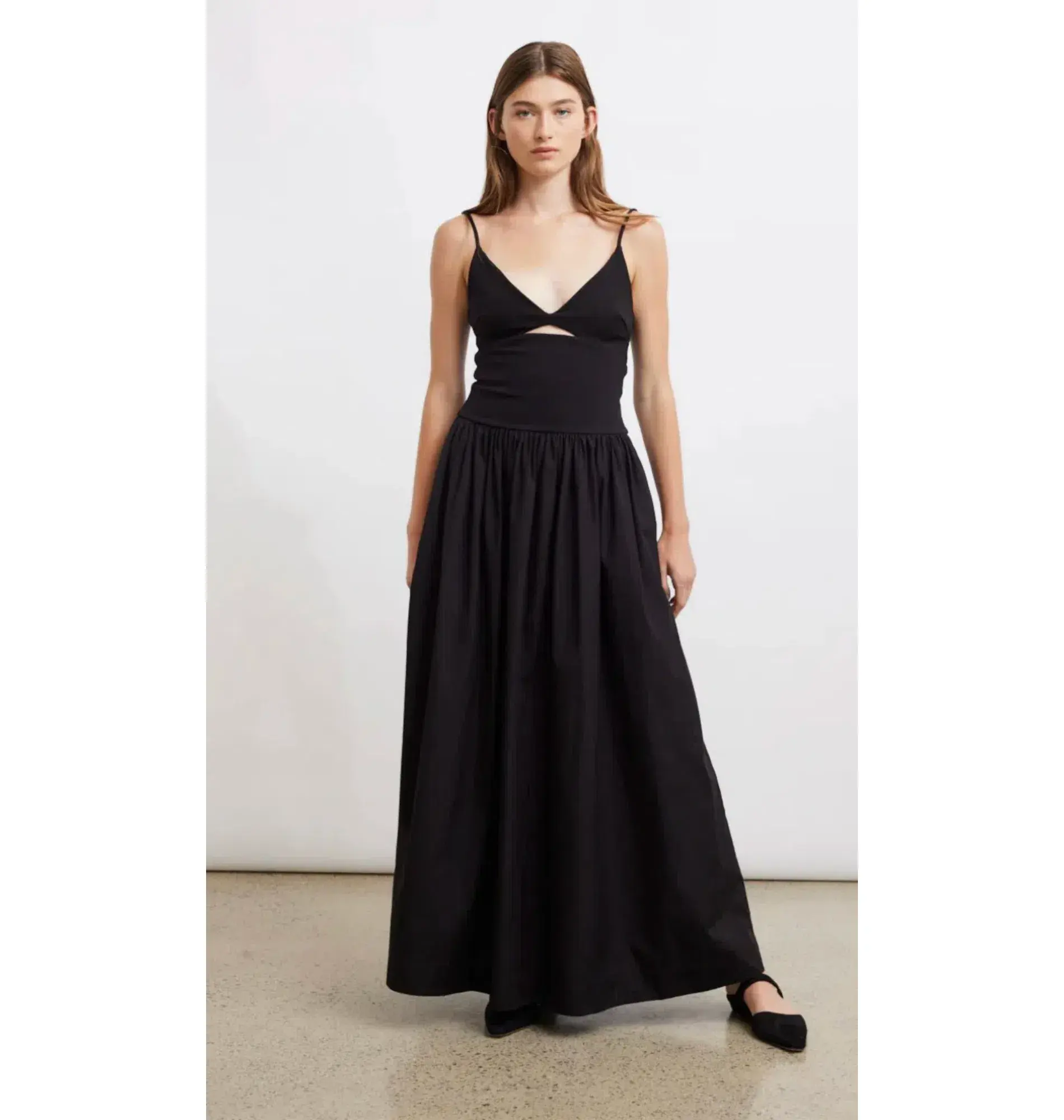 Esse Studios Tri Knit Cotton Dress Black Size AU 8 - Image 1