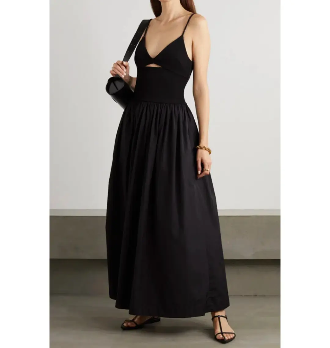 Esse Studios Tri Knit Cotton Dress Black Size AU 8 for rent on The Volte - main image