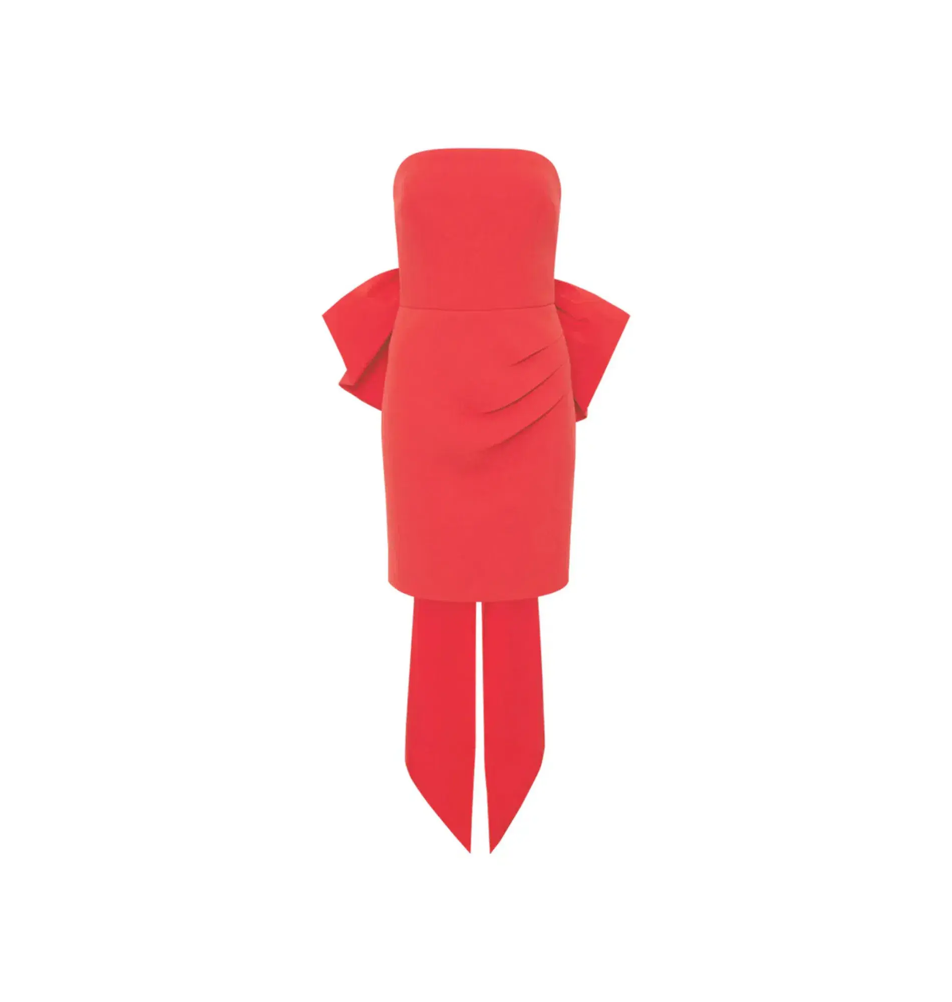 Rebecca Vallance Bon Ami Strapless Bow Mini Dress in Coral/Pink Size AU 10  - Image 4