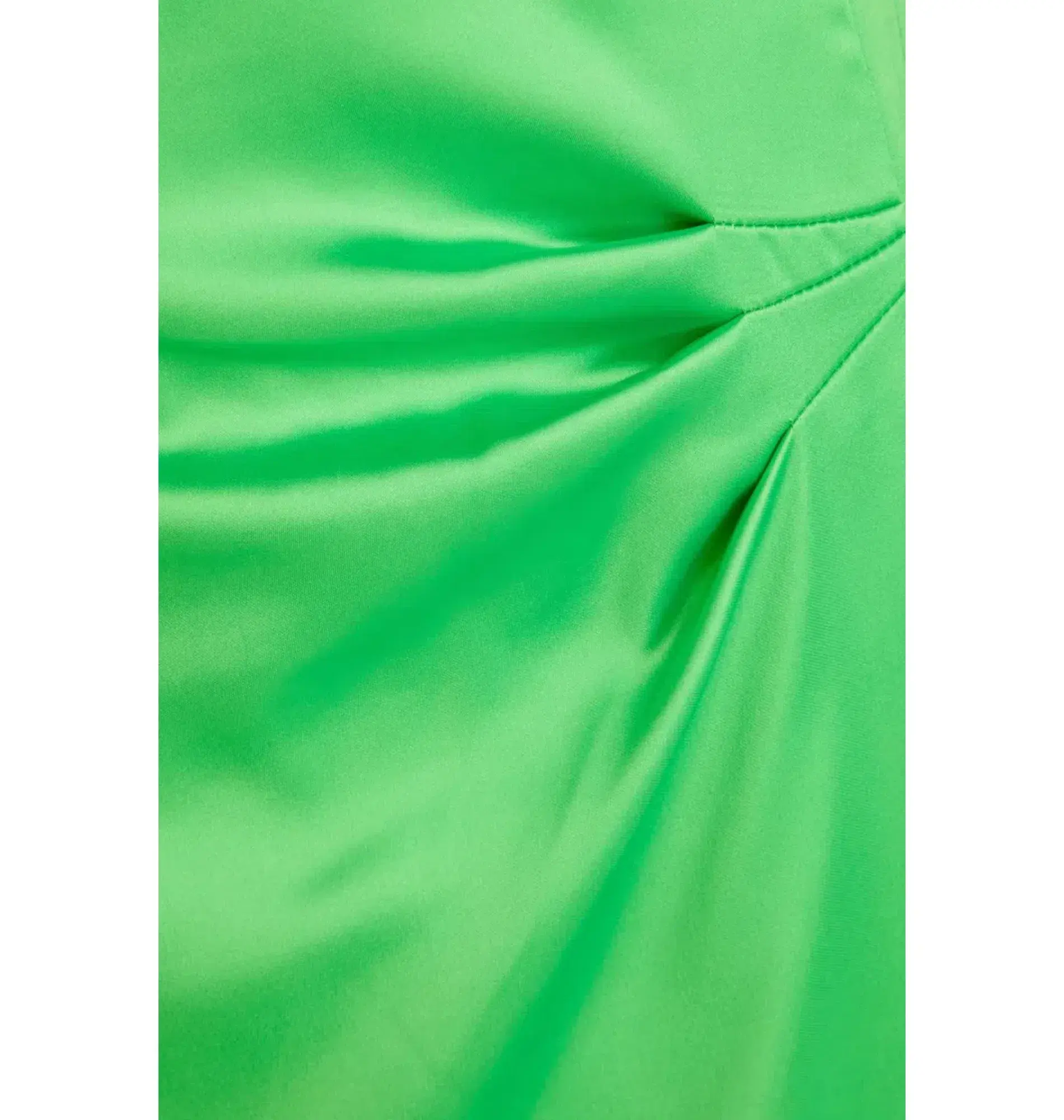 Rotate By Birger Christensen Satin Maxi Dress Neon Green Size AU 8 - Image 3
