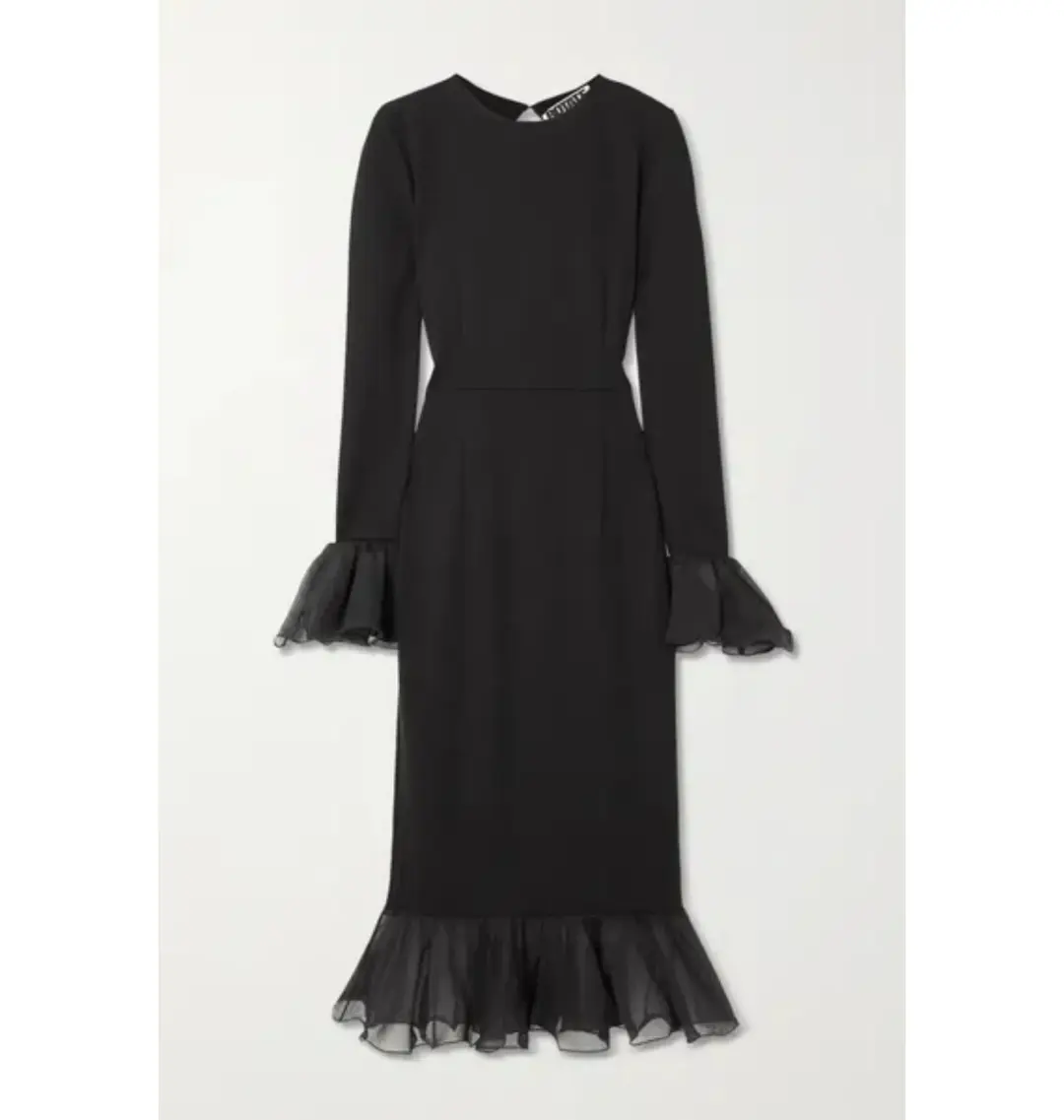 Rotate Birger Christensen Irena Midi Dress Black Size AU 8  for rent on The Volte - main image