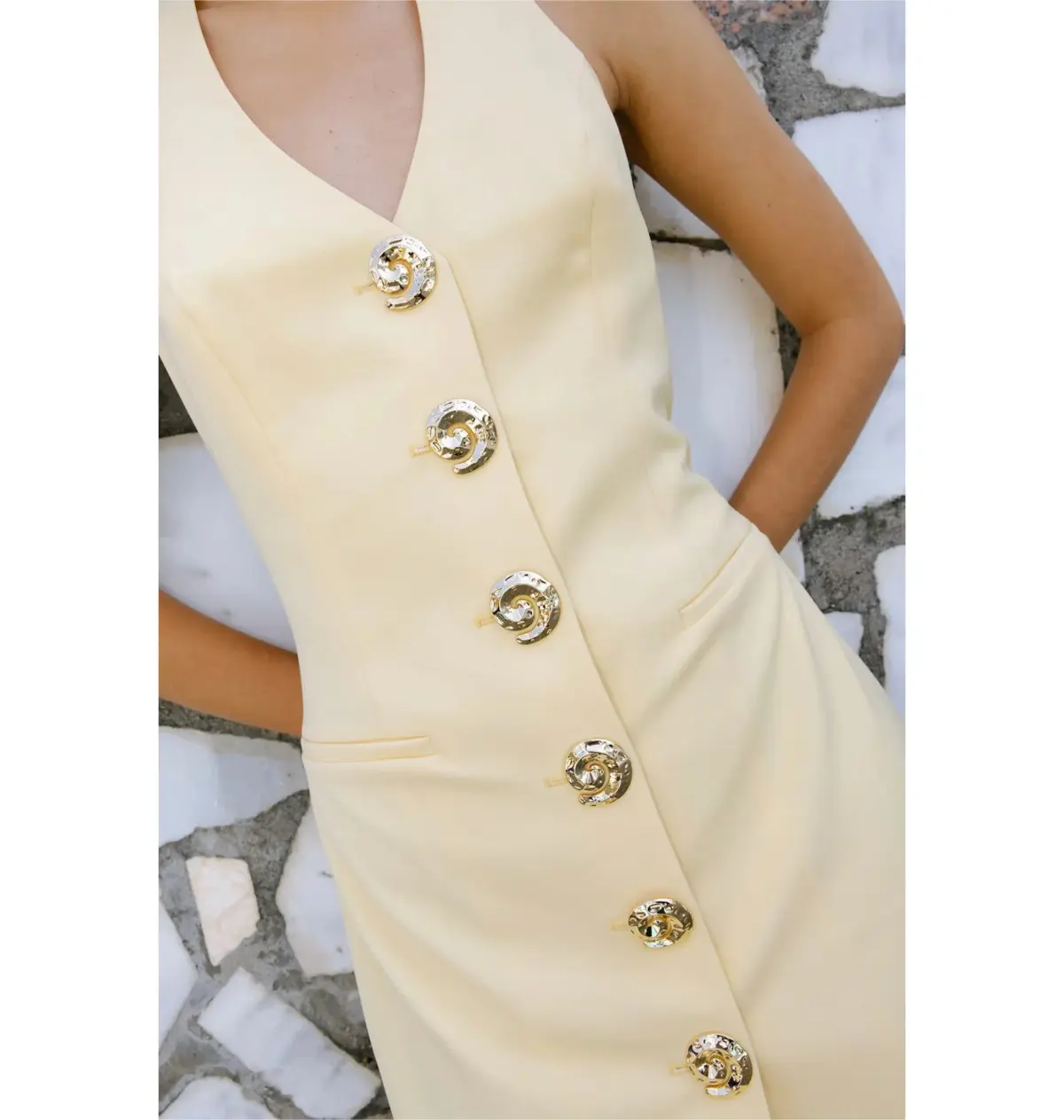 The Wolf Gang Irida Vest Dress Butter Size AU 10  - Image 3
