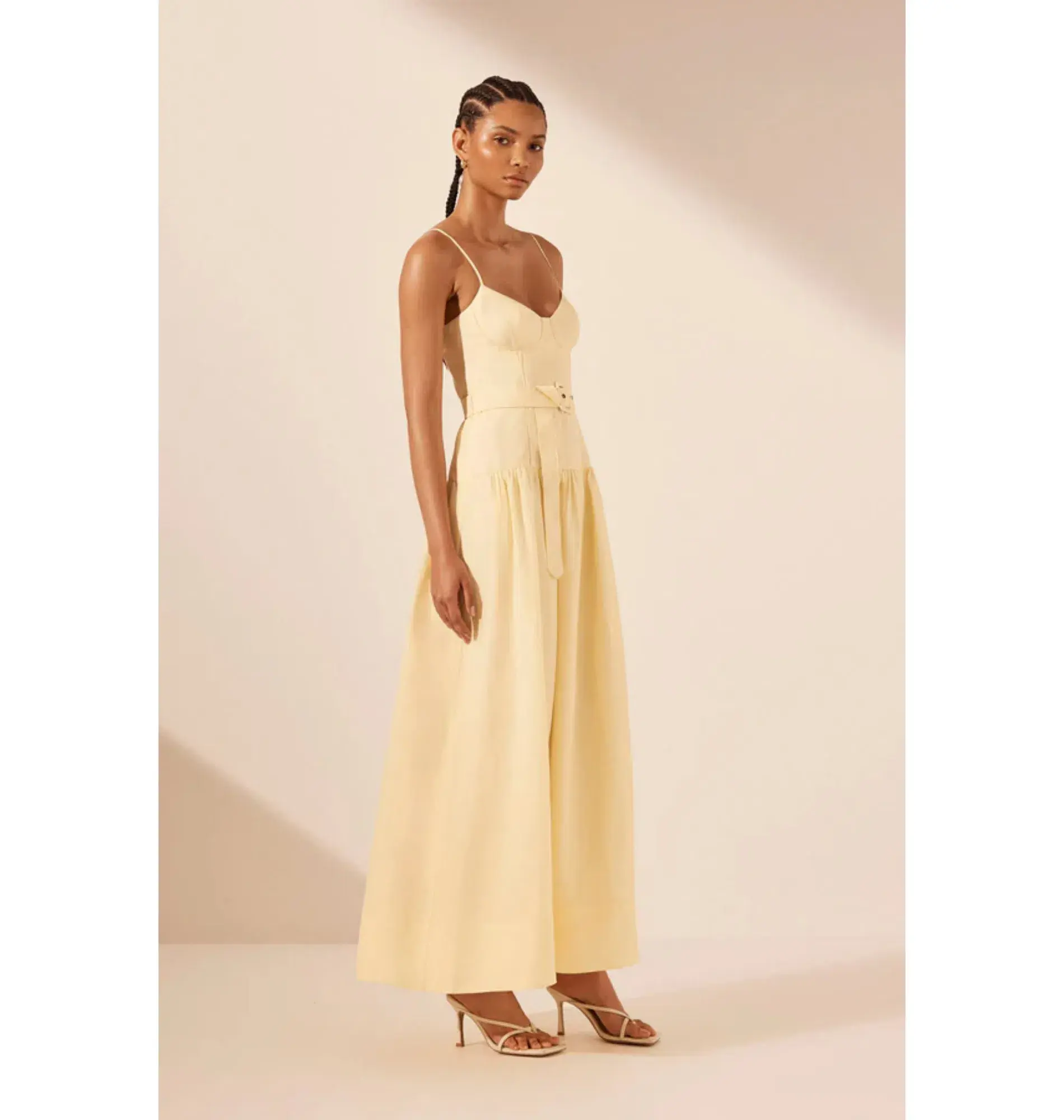 Shona Joy Limon Panelled Bustier Maxi Dress in Lemonade Size AU 8 - Image 3