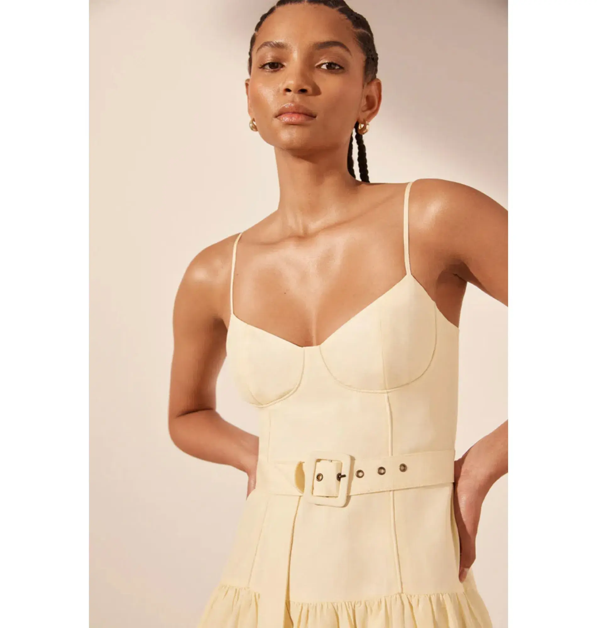 Shona Joy Limon Panelled Bustier Maxi Dress in Lemonade Size AU 8 - Image 2