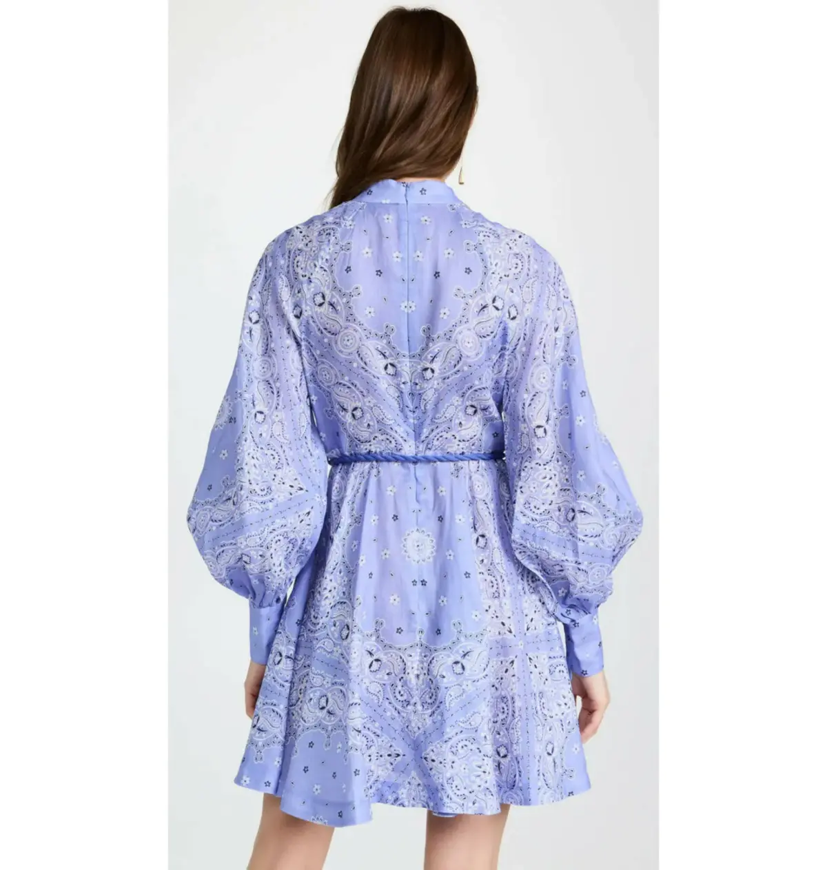 Zimmermann Violet Button Up Mini Dress Purple Size 1 / Au 10 - Image 3