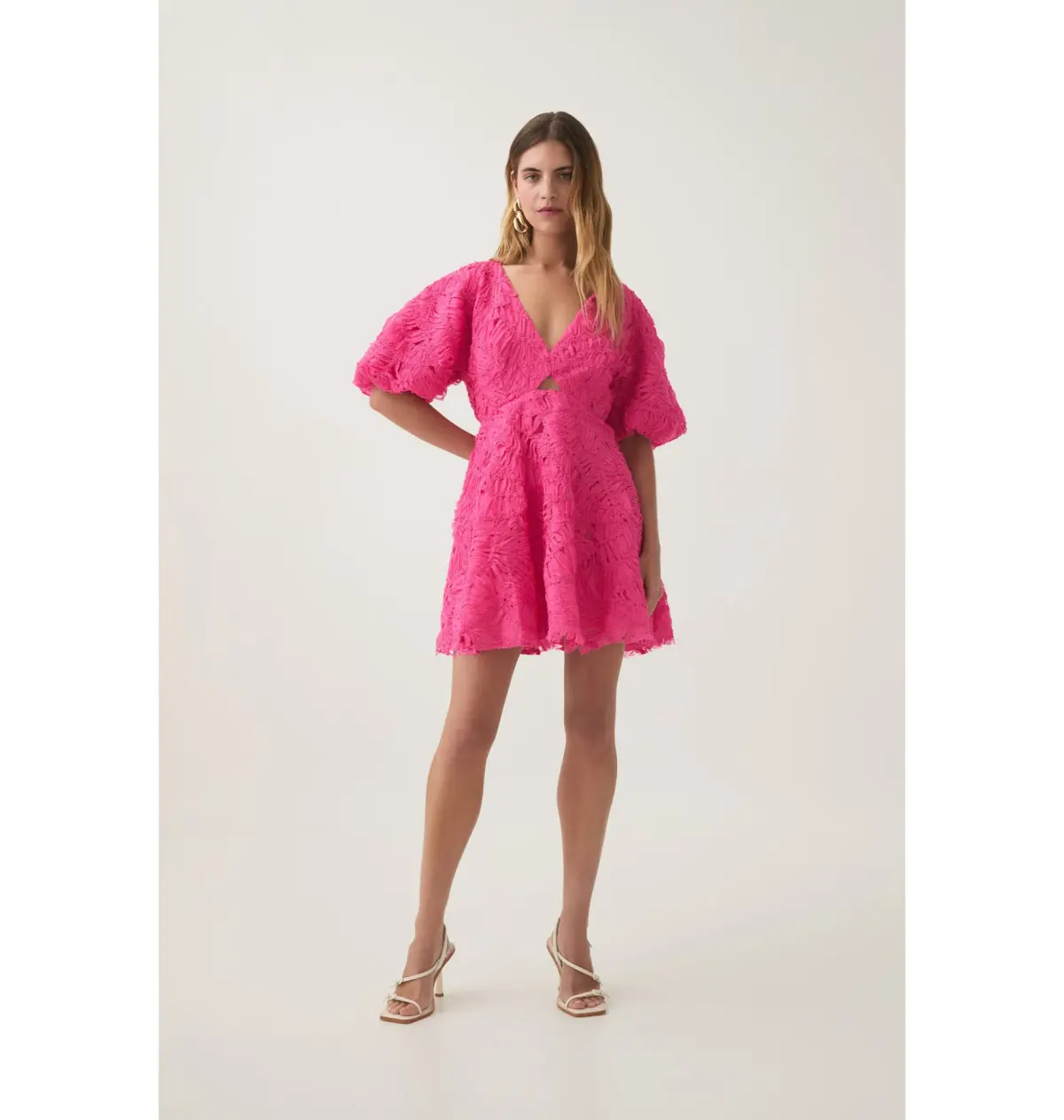 Aje Florential Mini Swing Dress Azalea Pink Size AU 14 - Image 1