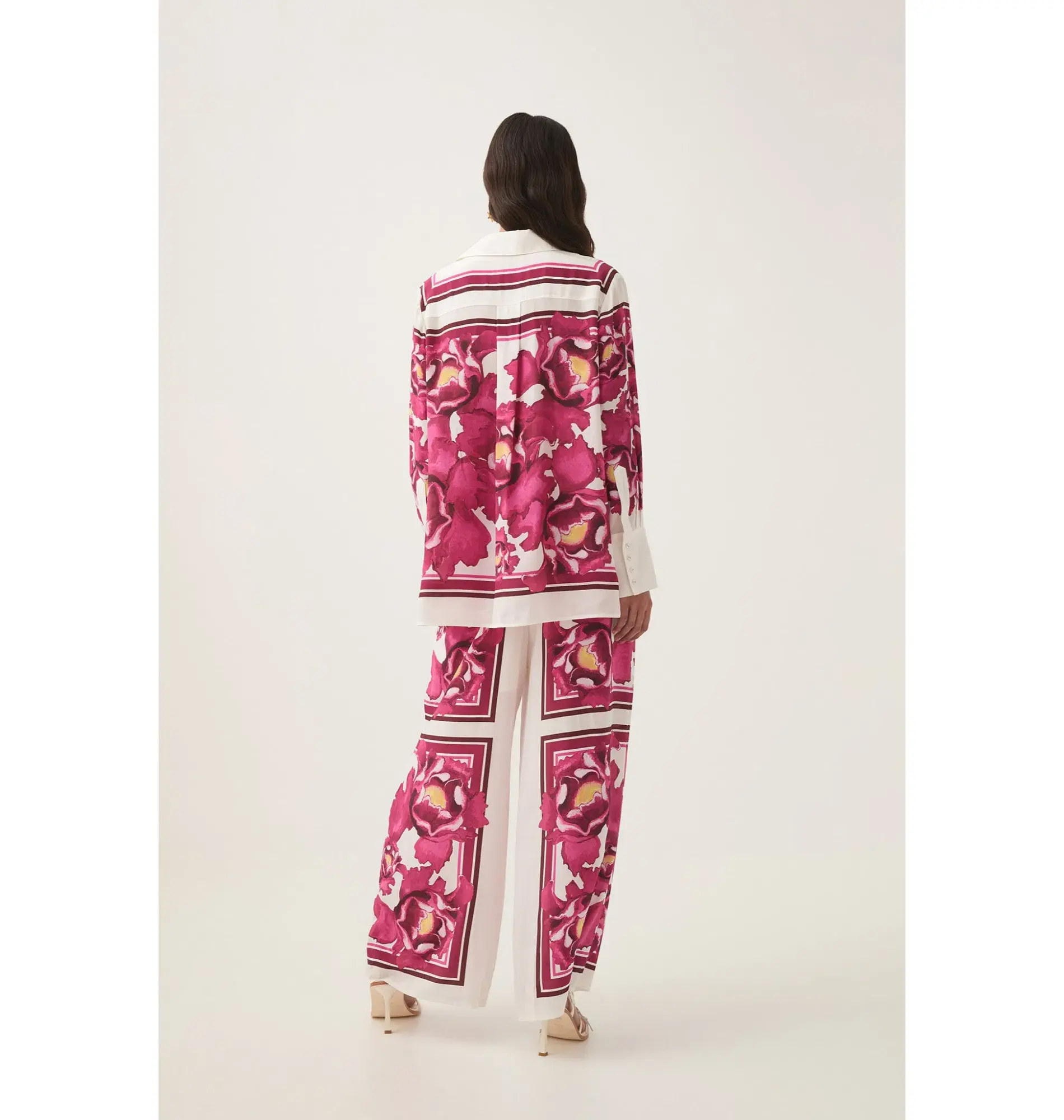 Aje Atomic Silk Shirt and Relaxed Pants Set Boldly Blooming Size AU 14 - Image 5