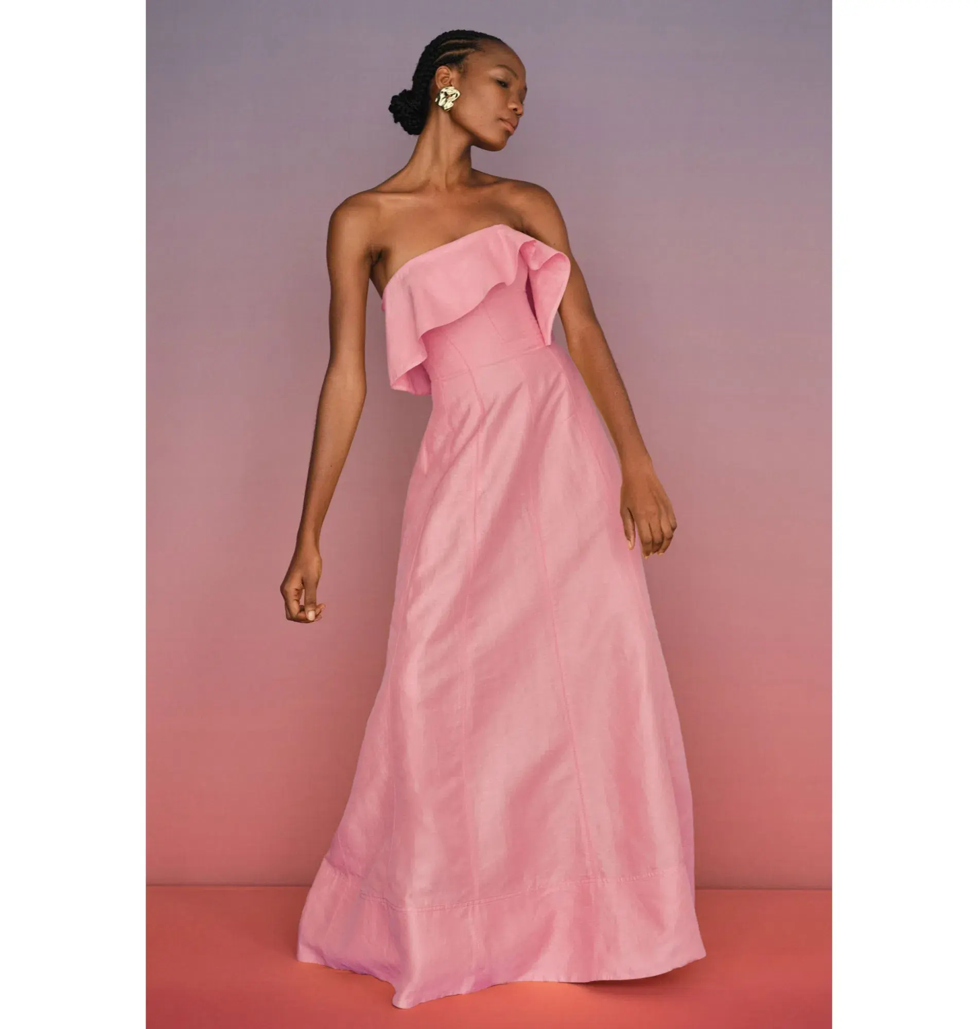 Aje Shallows Strapless Gown Bon Bon Pink Size AU 10 - Image 4