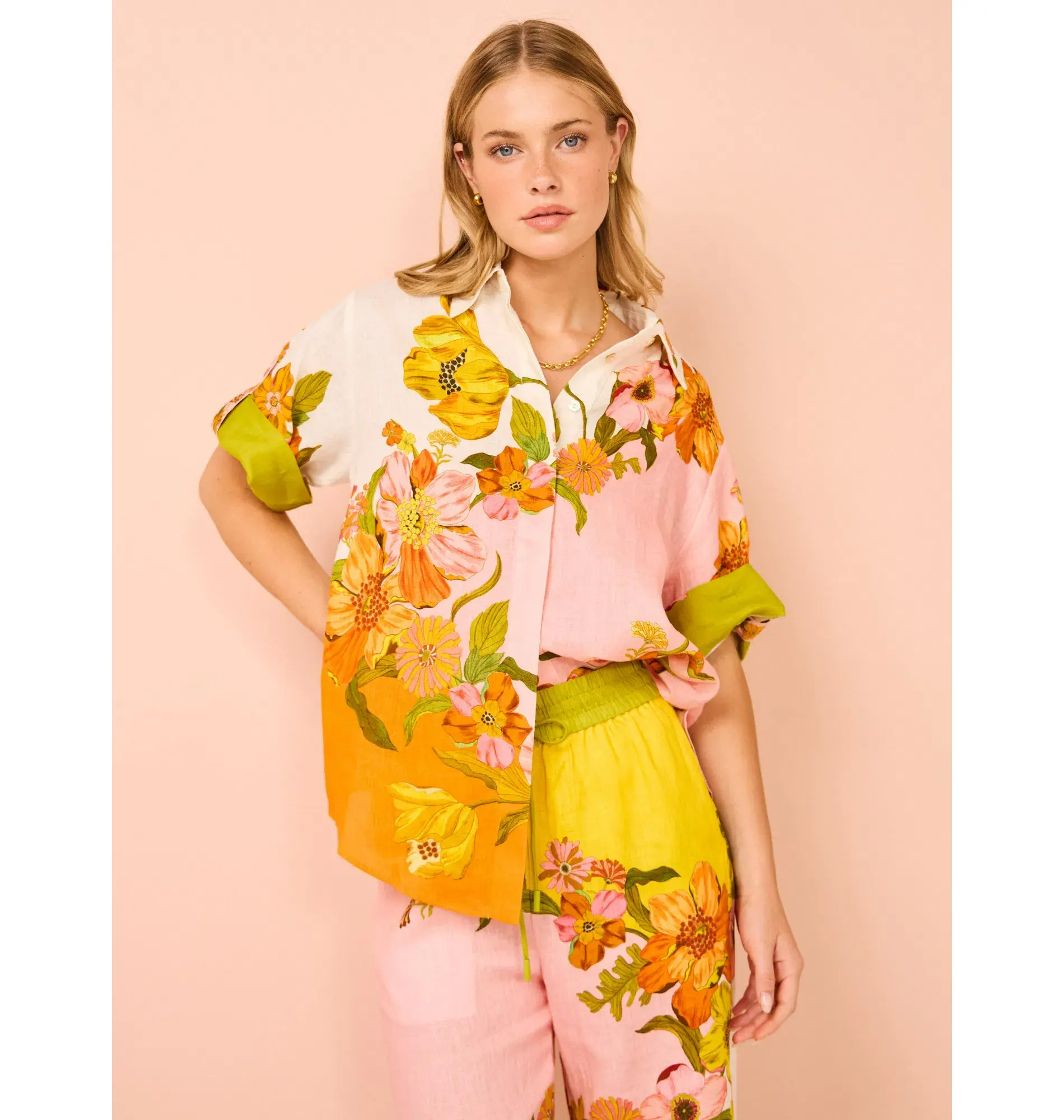 Alemais Silas Shirt  Size AU 10 and Pant  Size AU 12 Set Multi/Floral - Image 2