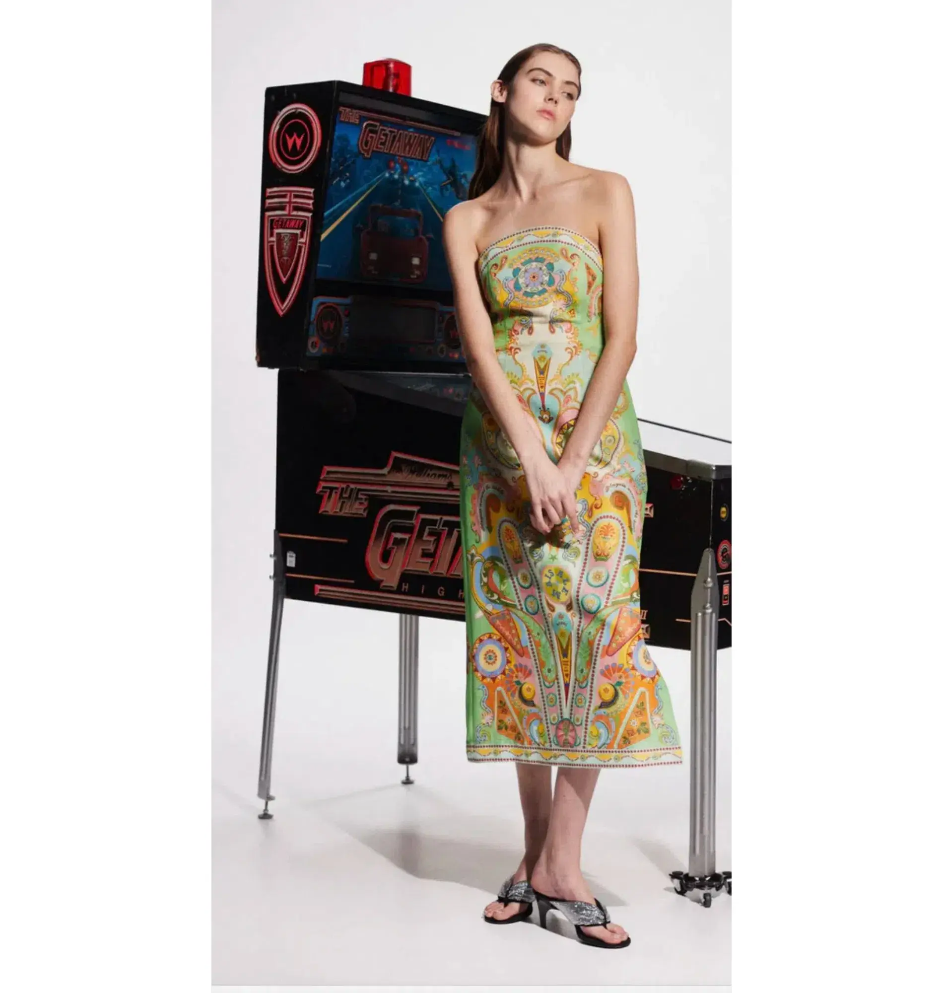 Alemais Pinball Bodice Dress Print Size AU 8 - Image 1