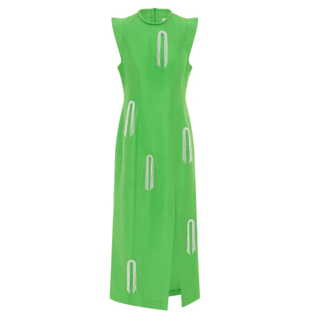 Alemais Dazzle Midi Dress Green Size AU 8 for rent on The Volte - main image