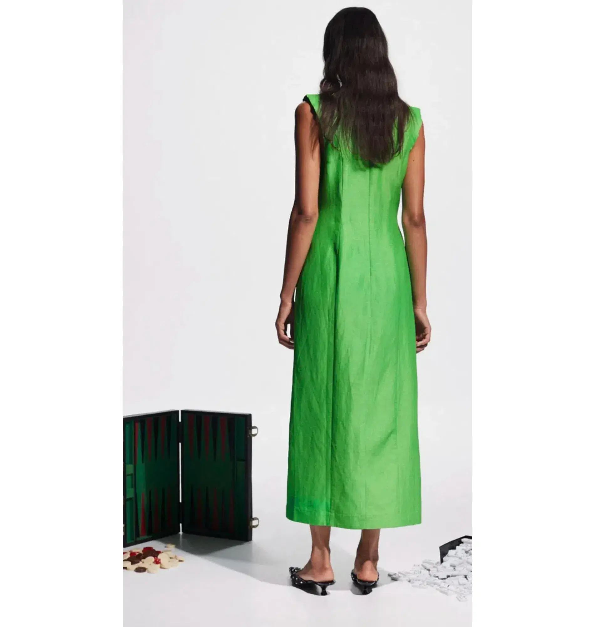 Alemais Dazzle Midi Dress Green Size AU 8 - Image 3