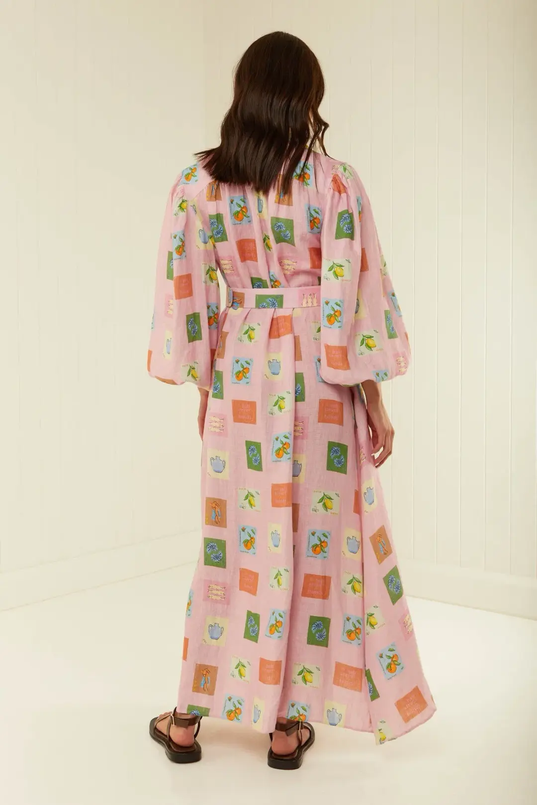 Palm Noosa Noddy Dress Pink Emblem Print Size 8 for rent on The Volte - main image