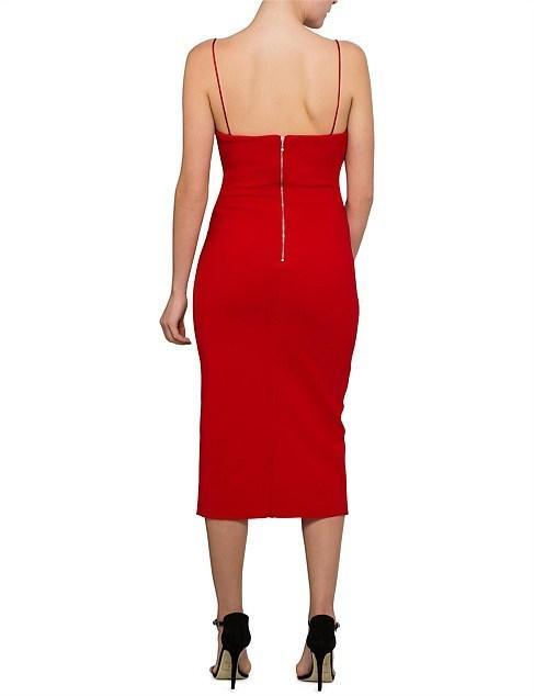 Bec & Bridge Tasha Midi Dress Red Size 8 - Image 3