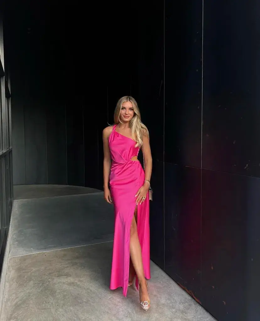 Misha Kristin Gown Hot Pink Size 8 - Image 3