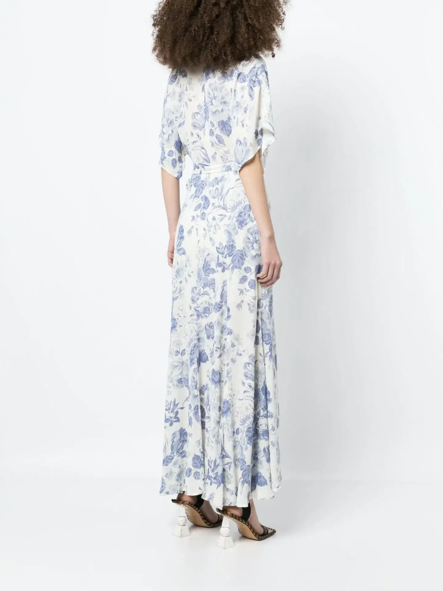 Reformation Winslow Maxi Dress Blue Floral Size XL / AU 14 - Image 2